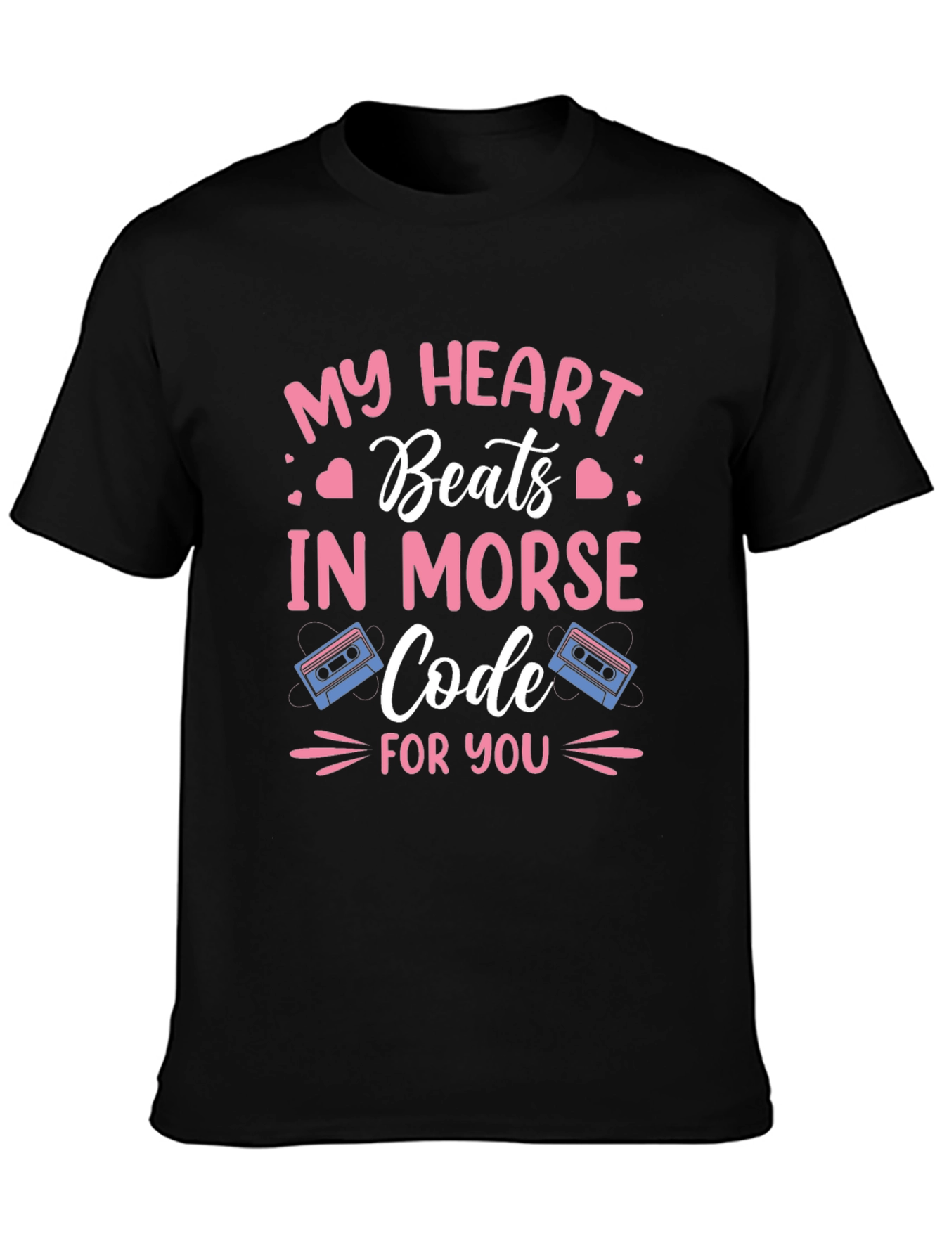 My Heart Beats In Morse Code Graphic Tee