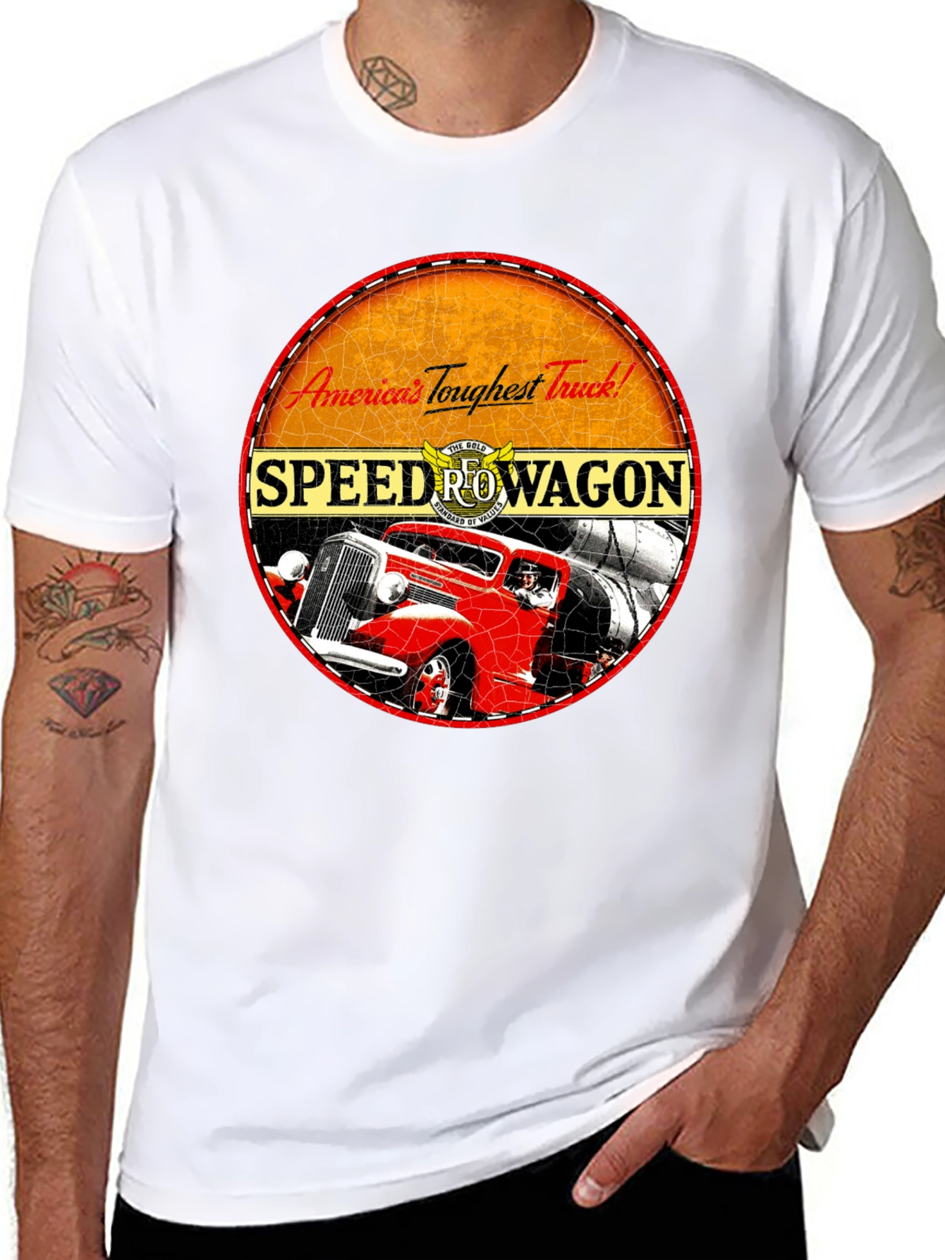 Speed Rowagon Retro Truck Graphic T-Shirt