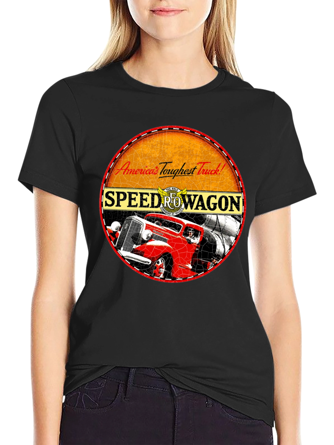 Speed Rowagon Retro Truck Graphic T-Shirt