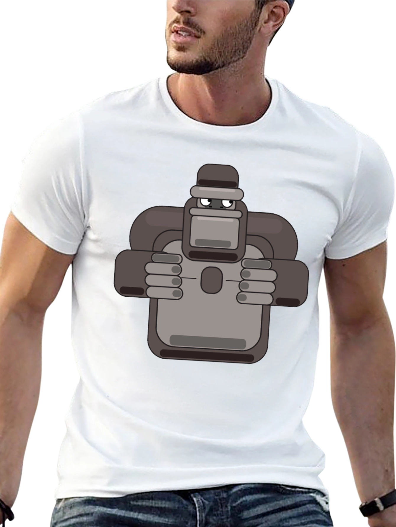 Cartoon Gorilla Graphic T-Shirt