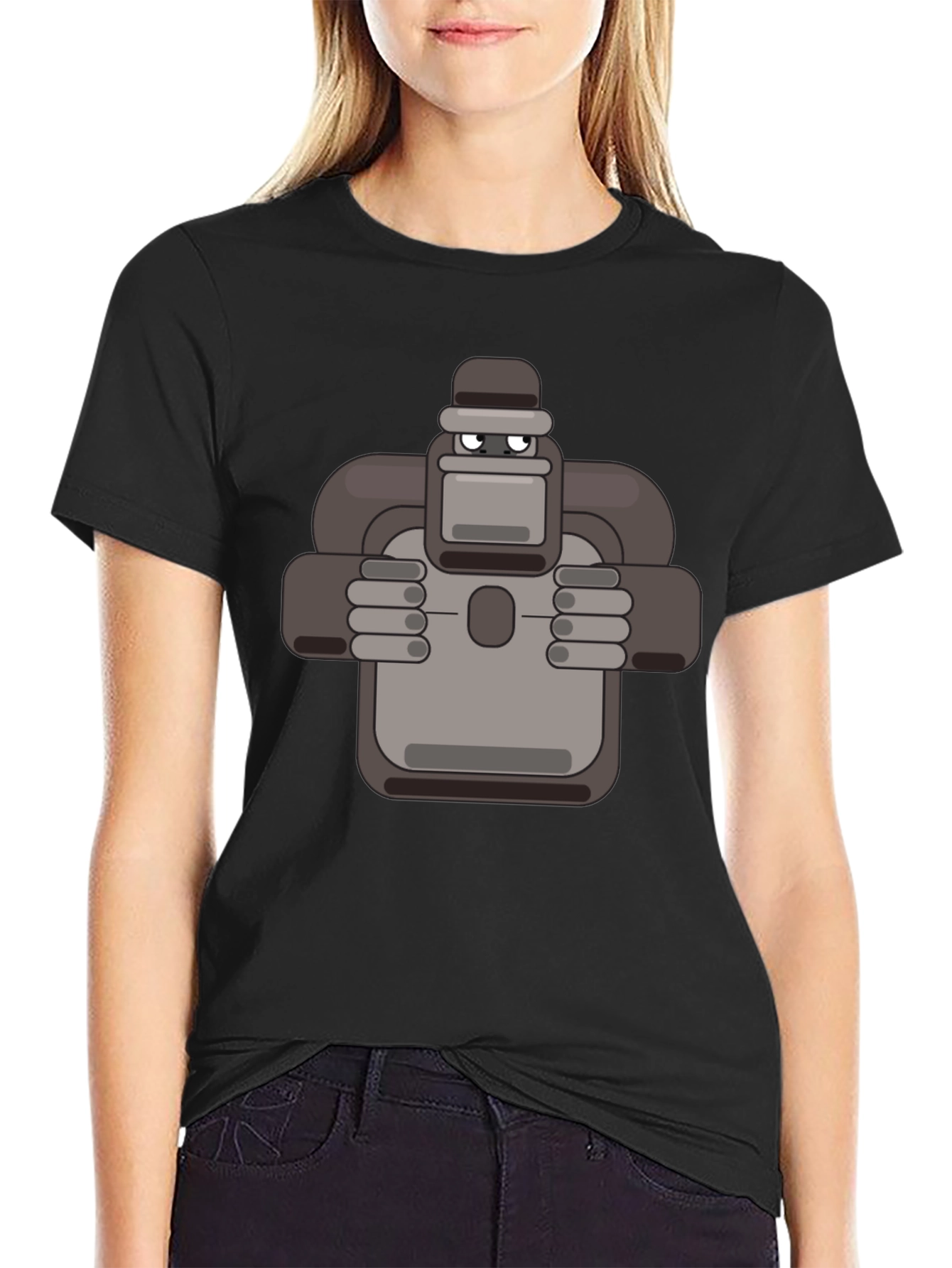 Cartoon Gorilla Graphic T-Shirt