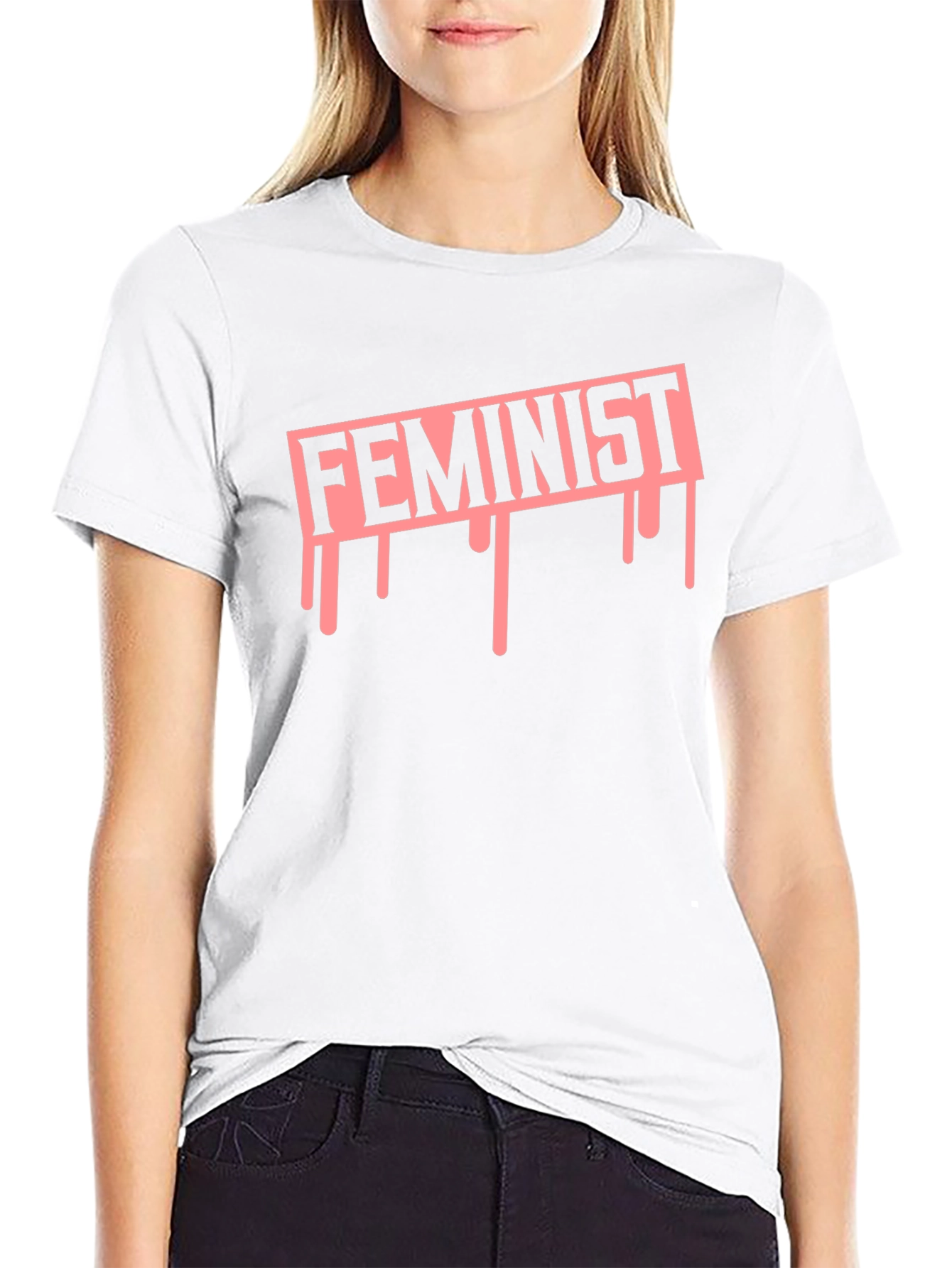Feminist Drip Graphic Tee - Empowering Statement T-Shirt