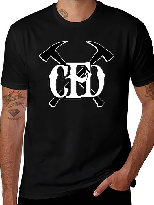 CFD Firefighter Axe Tee - Black Cotton Comfort