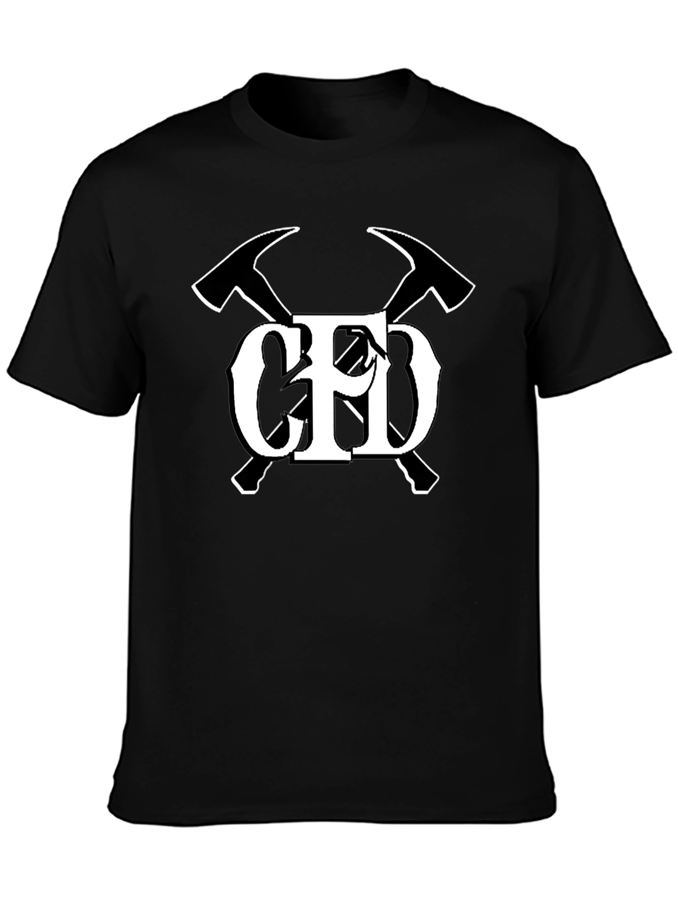 CFD Firefighter Axe Tee - Black Cotton Comfort