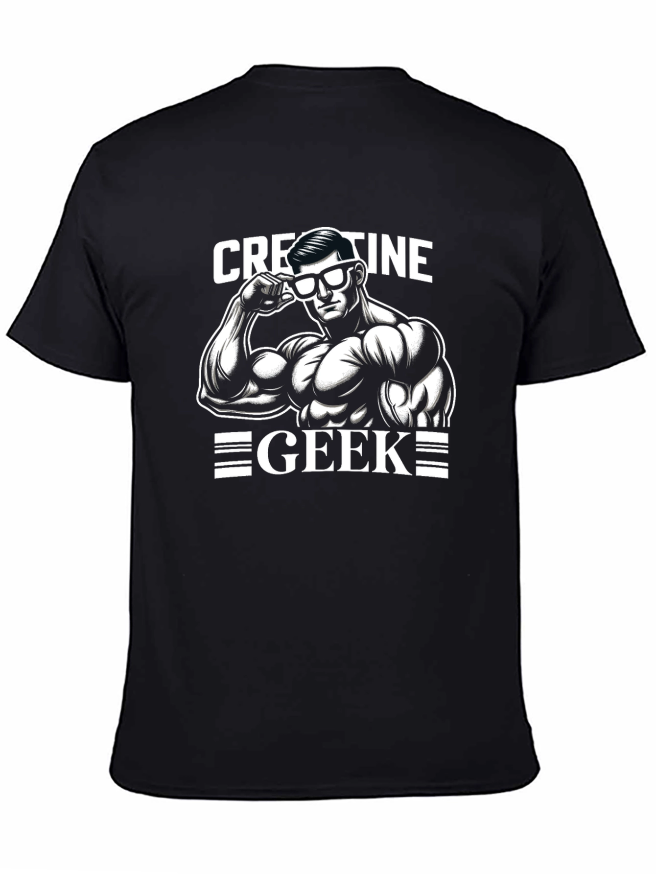 Creatine Geek Black T-Shirt - Bodybuilding Graphic Tee