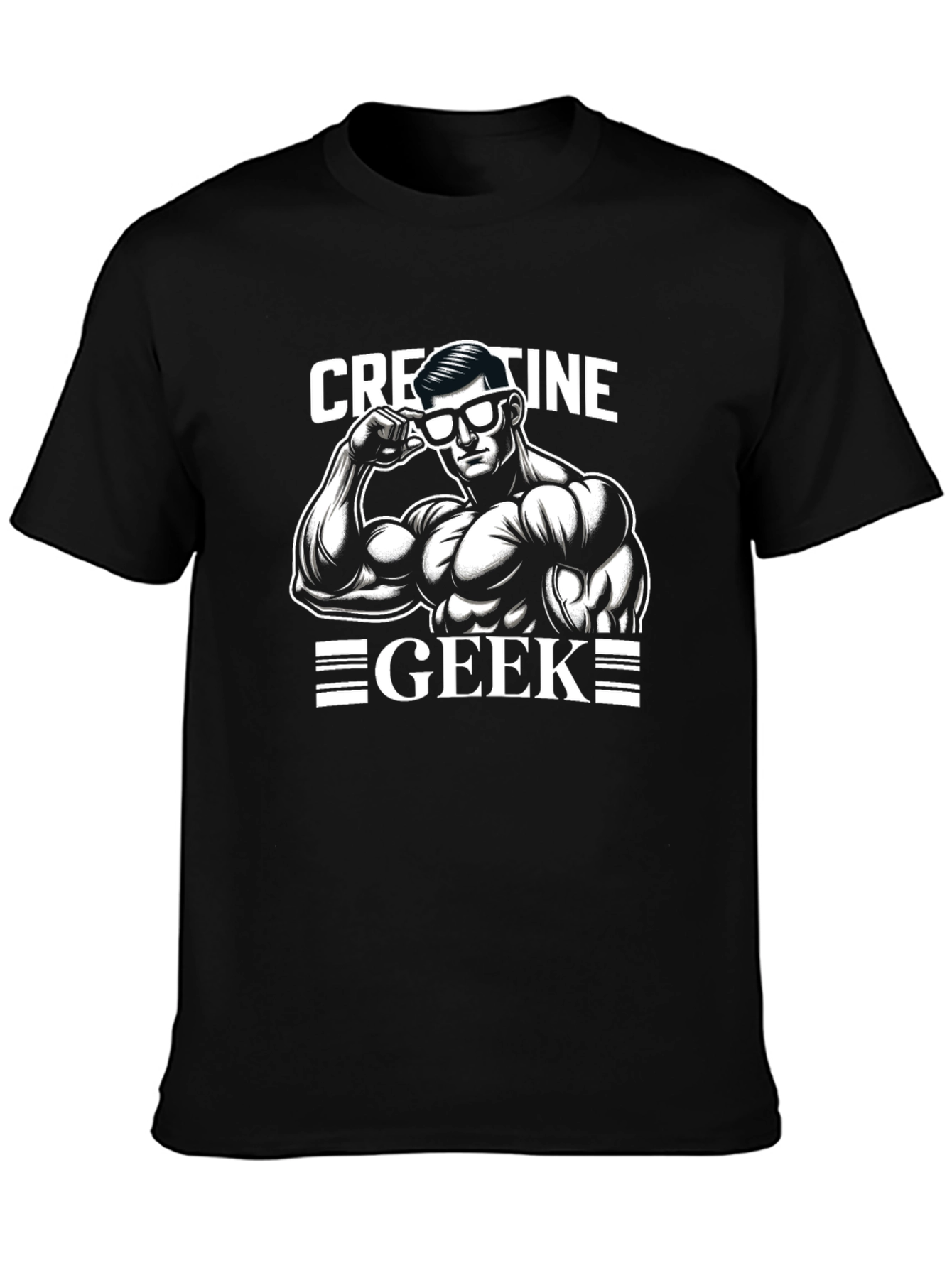 Creatine Geek Black T-Shirt - Bodybuilding Graphic Tee