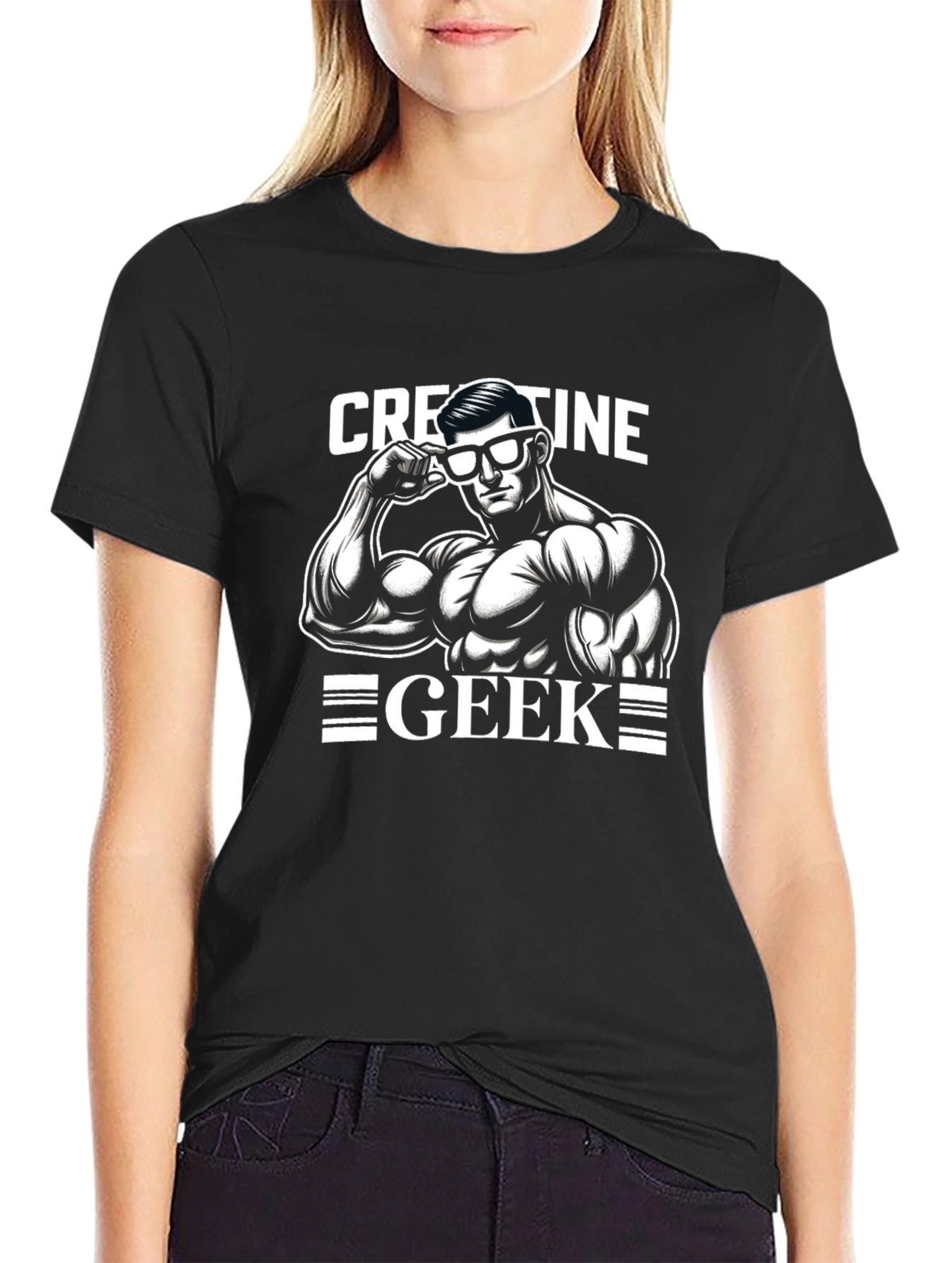 Creatine Geek Black T-Shirt - Bodybuilding Graphic Tee