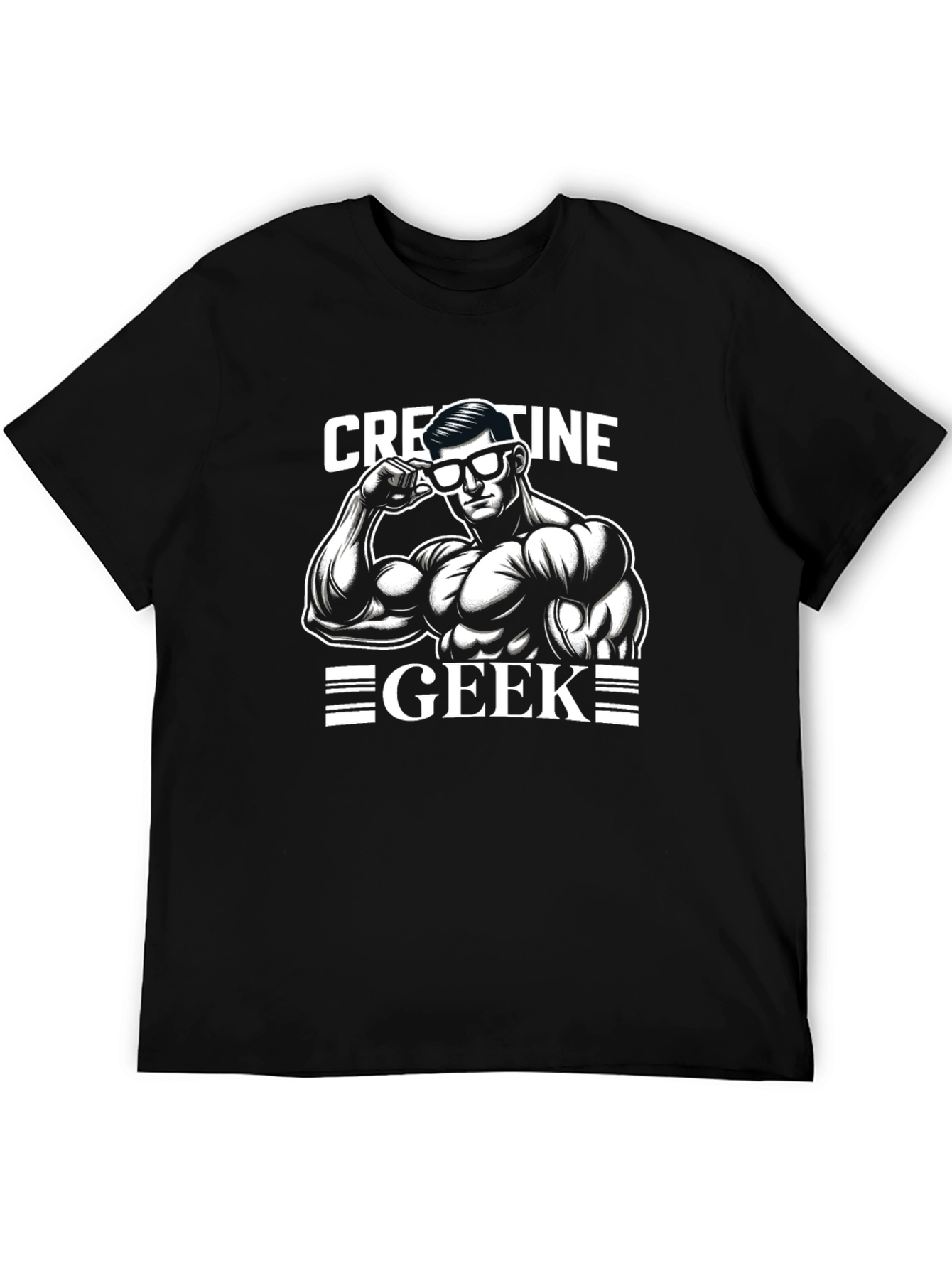Creatine Geek Black T-Shirt - Bodybuilding Graphic Tee