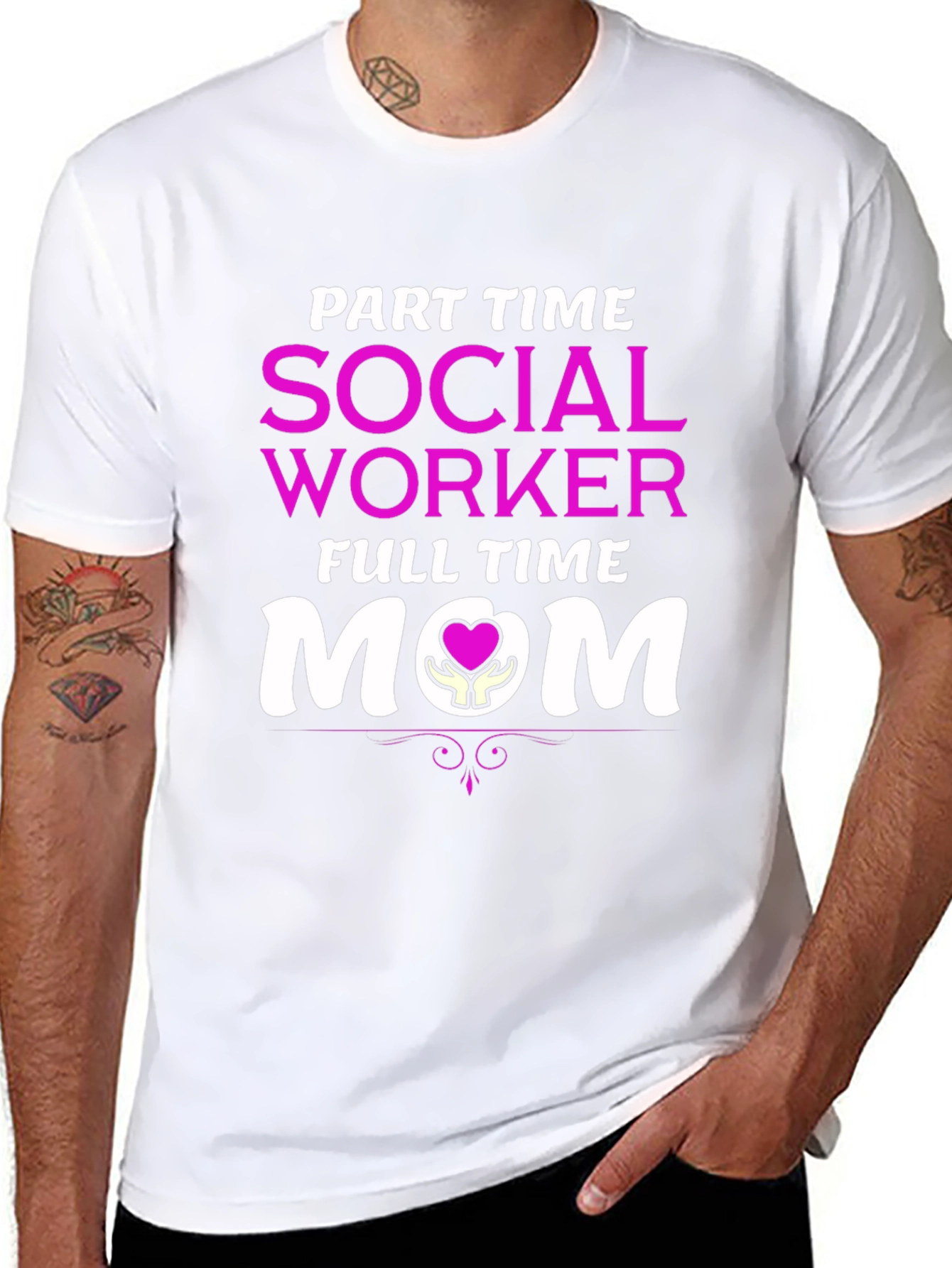 Part Time Social Worker Full Time Mom T-Shirt