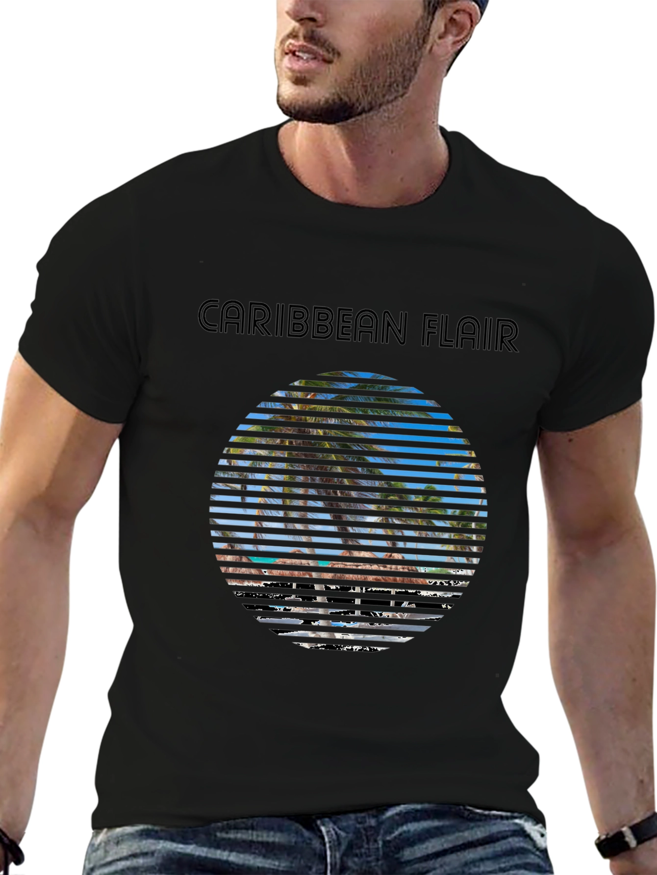 Caribbean Flair T-Shirt - Tropical Design