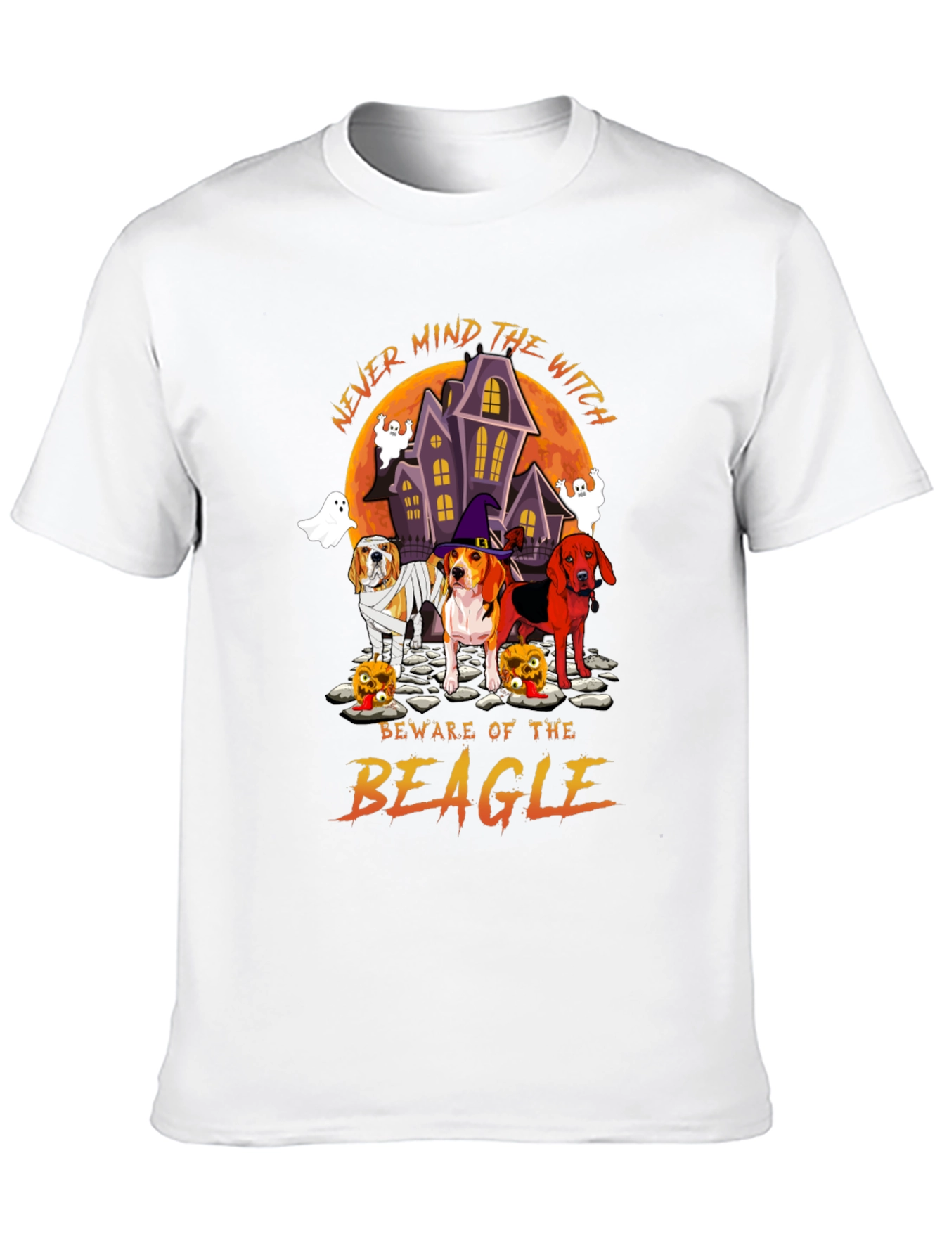 Halloween Beagle T-Shirt - Witch Design
