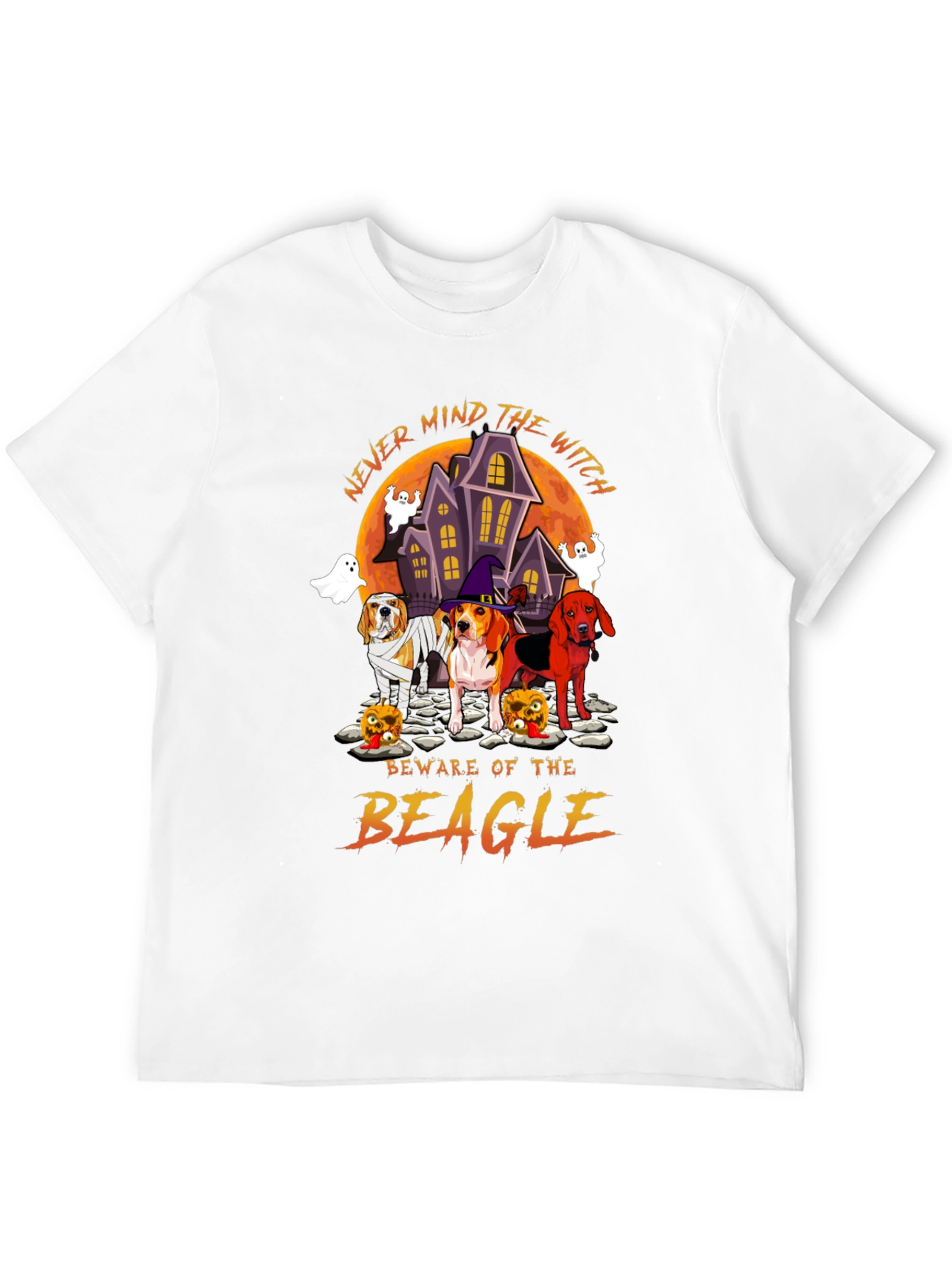 Halloween Beagle T-Shirt - Witch Design