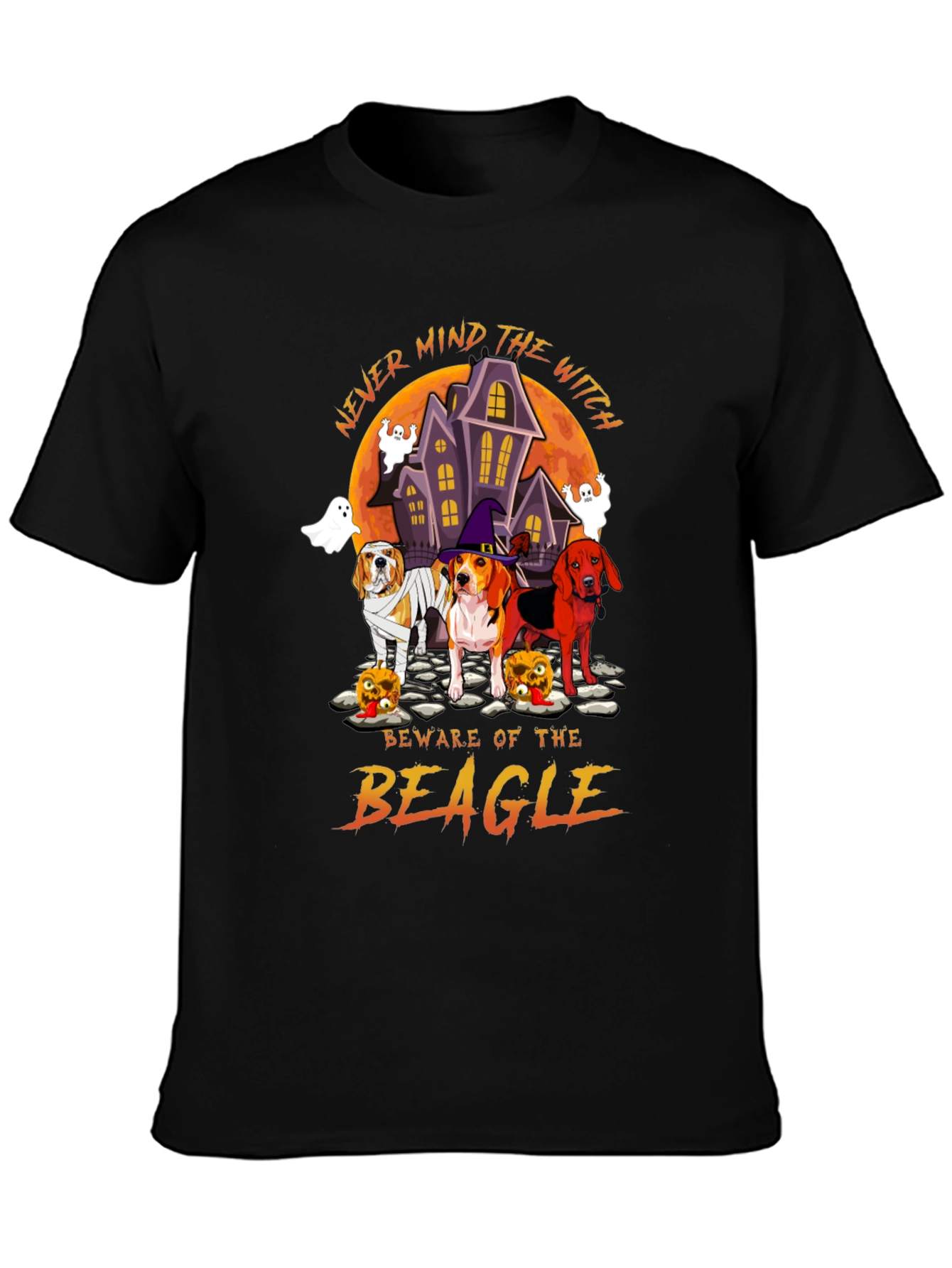 Halloween Beagle T-Shirt - Witch Design