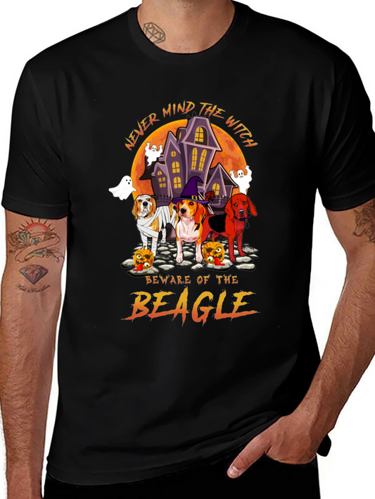 Halloween Beagle T-Shirt - Witch Design