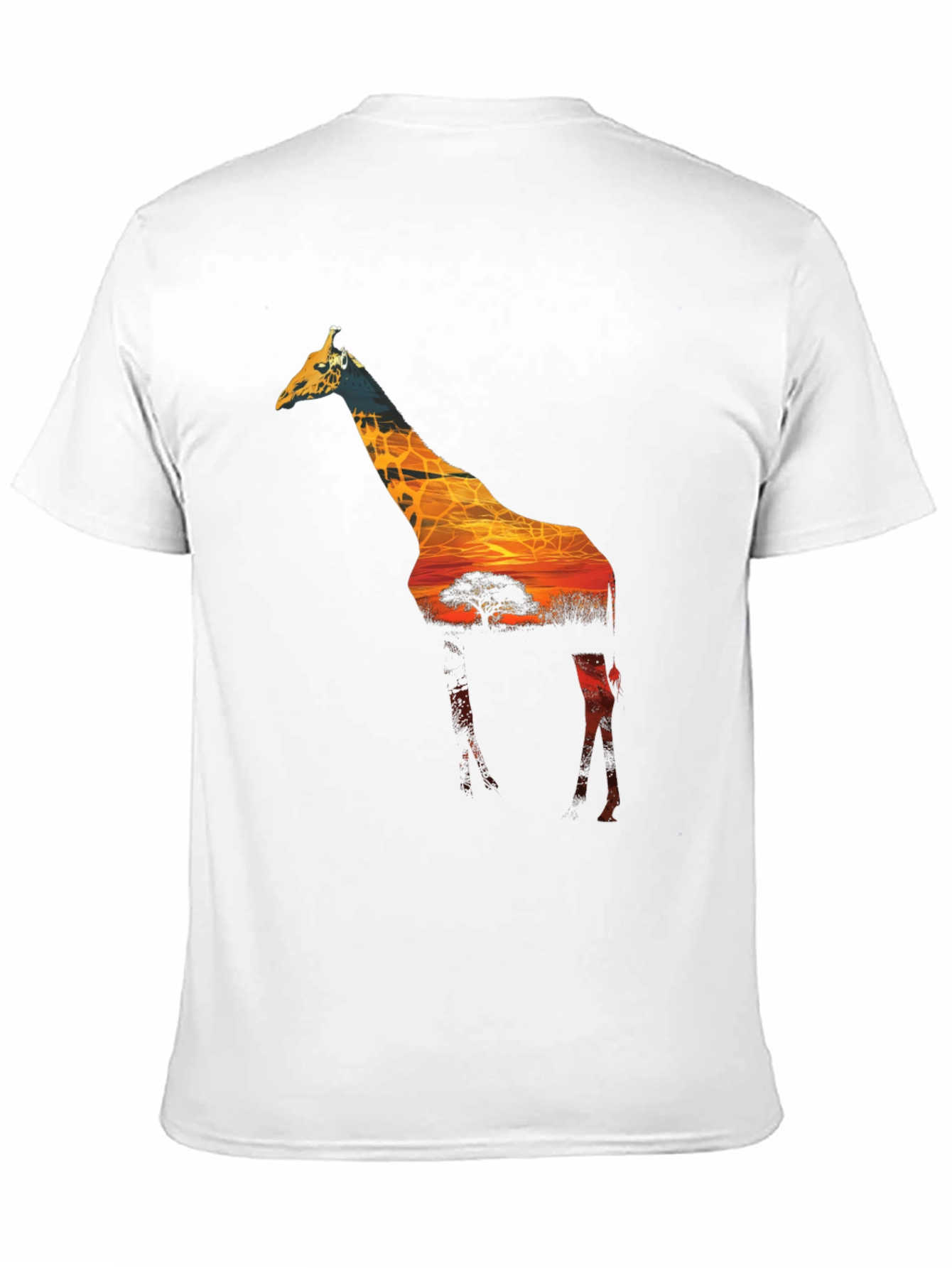 Giraffe Sunset Graphic Tee - Black Unisex Shirt