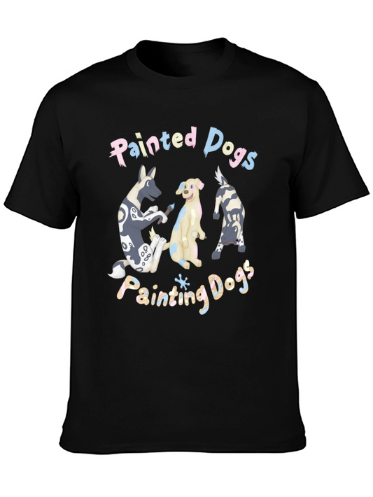 Painted Dogs Graphic T-Shirt - Unisex Cotton Tee