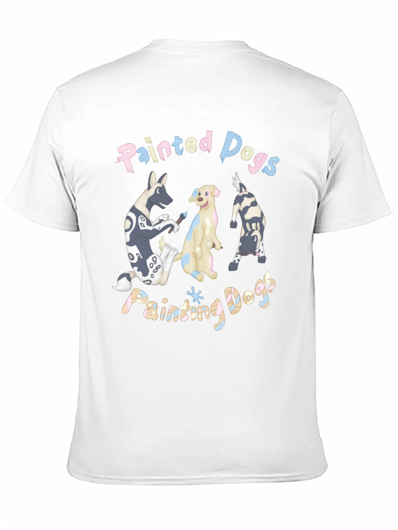 Painted Dogs Graphic T-Shirt - Unisex Cotton Tee
