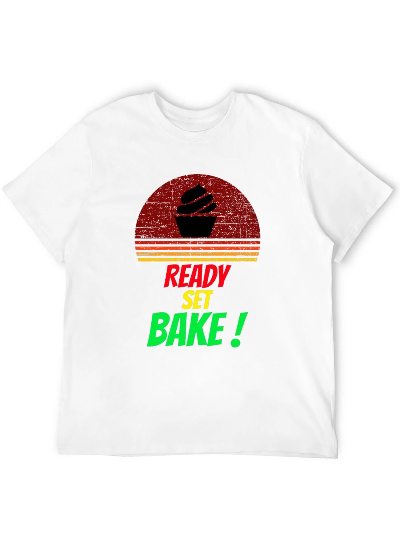Ready Set Bake T-Shirt - Retro Cupcake Design