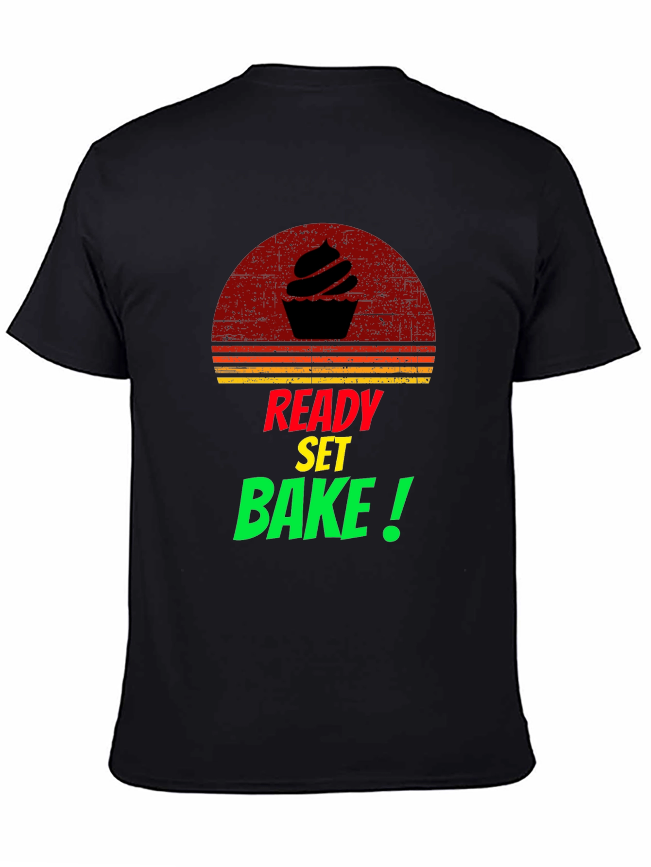 Ready Set Bake T-Shirt - Retro Cupcake Design