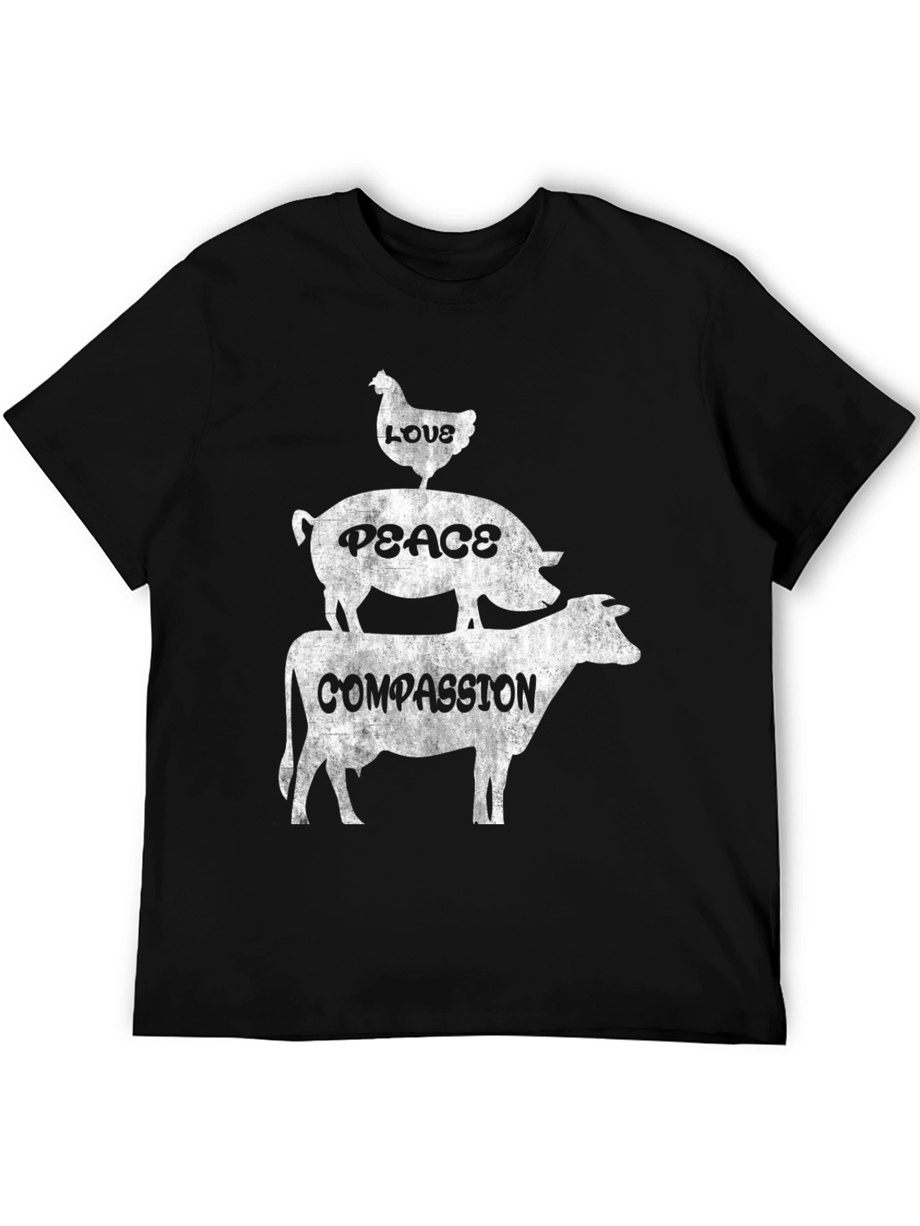 Love Peace Compassion Vegan T-Shirt