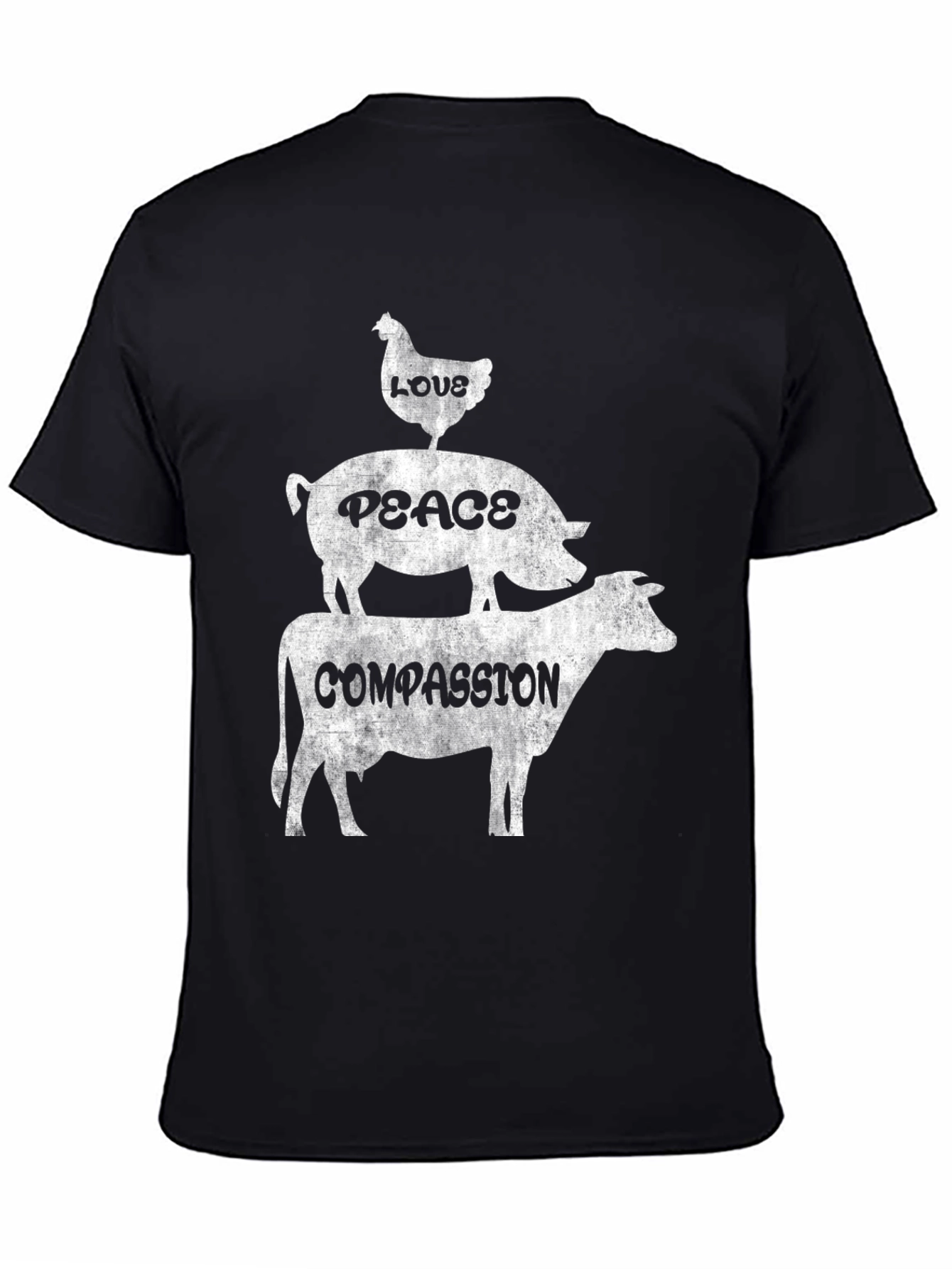 Love Peace Compassion Vegan T-Shirt