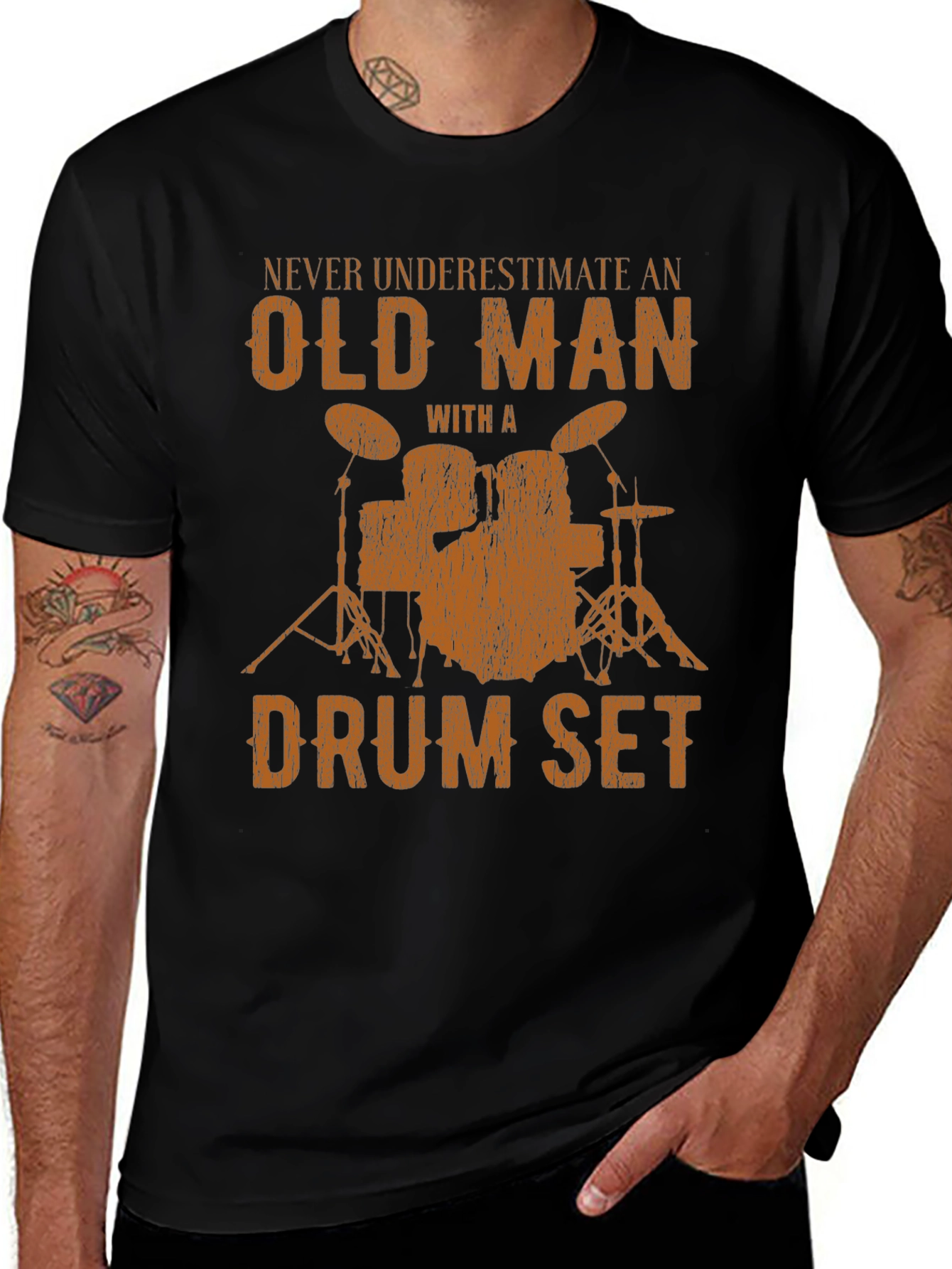 Drummer Old Man T-Shirt