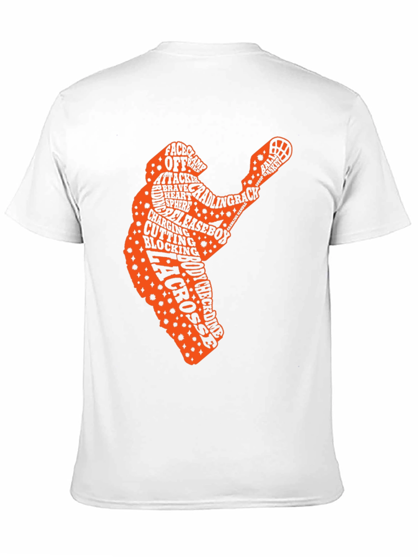 Lacrosse Player Word Art T-Shirt