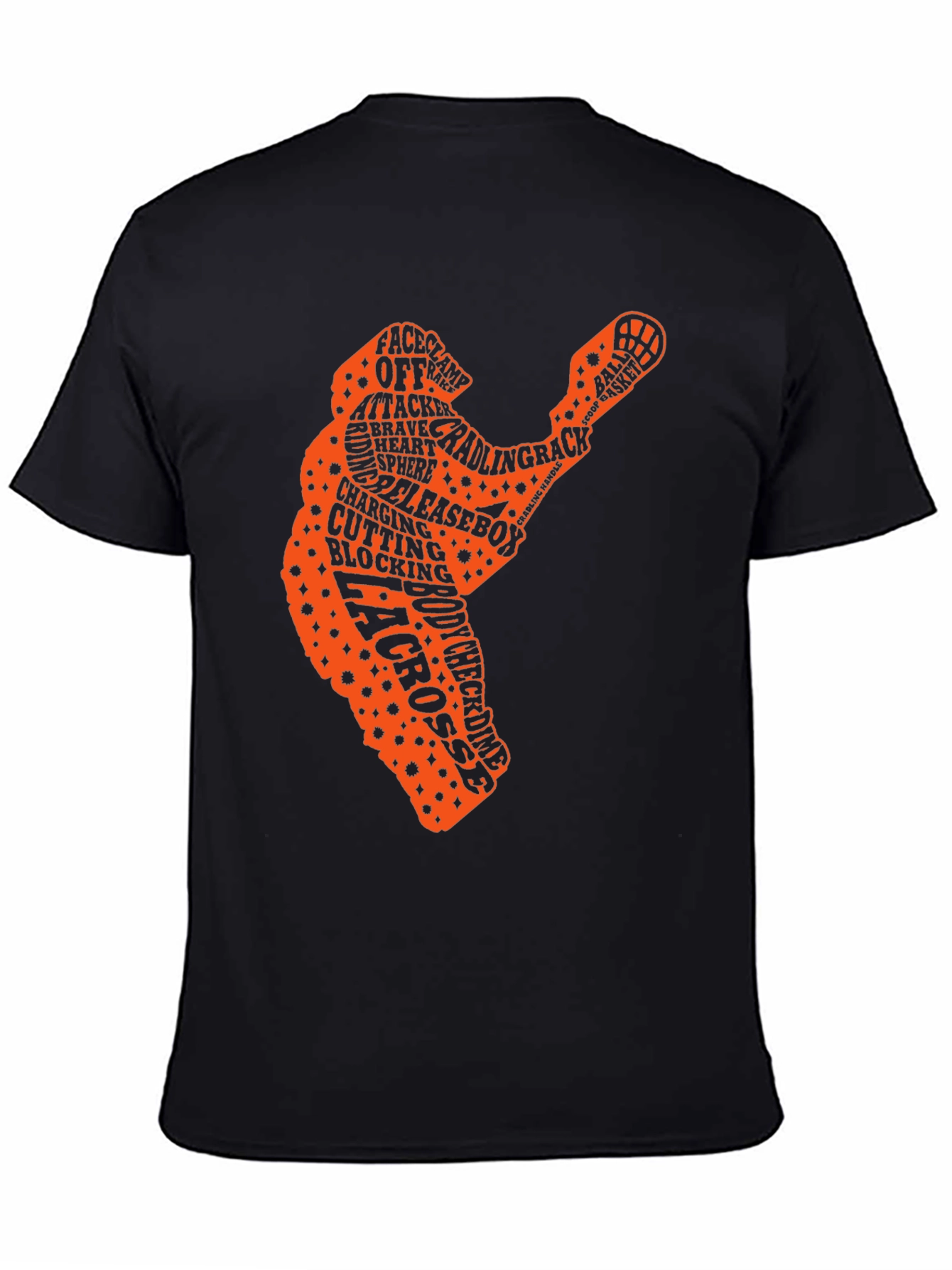 Lacrosse Player Word Art T-Shirt