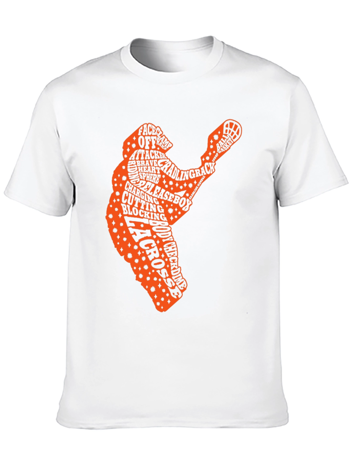 Lacrosse Player Word Art T-Shirt