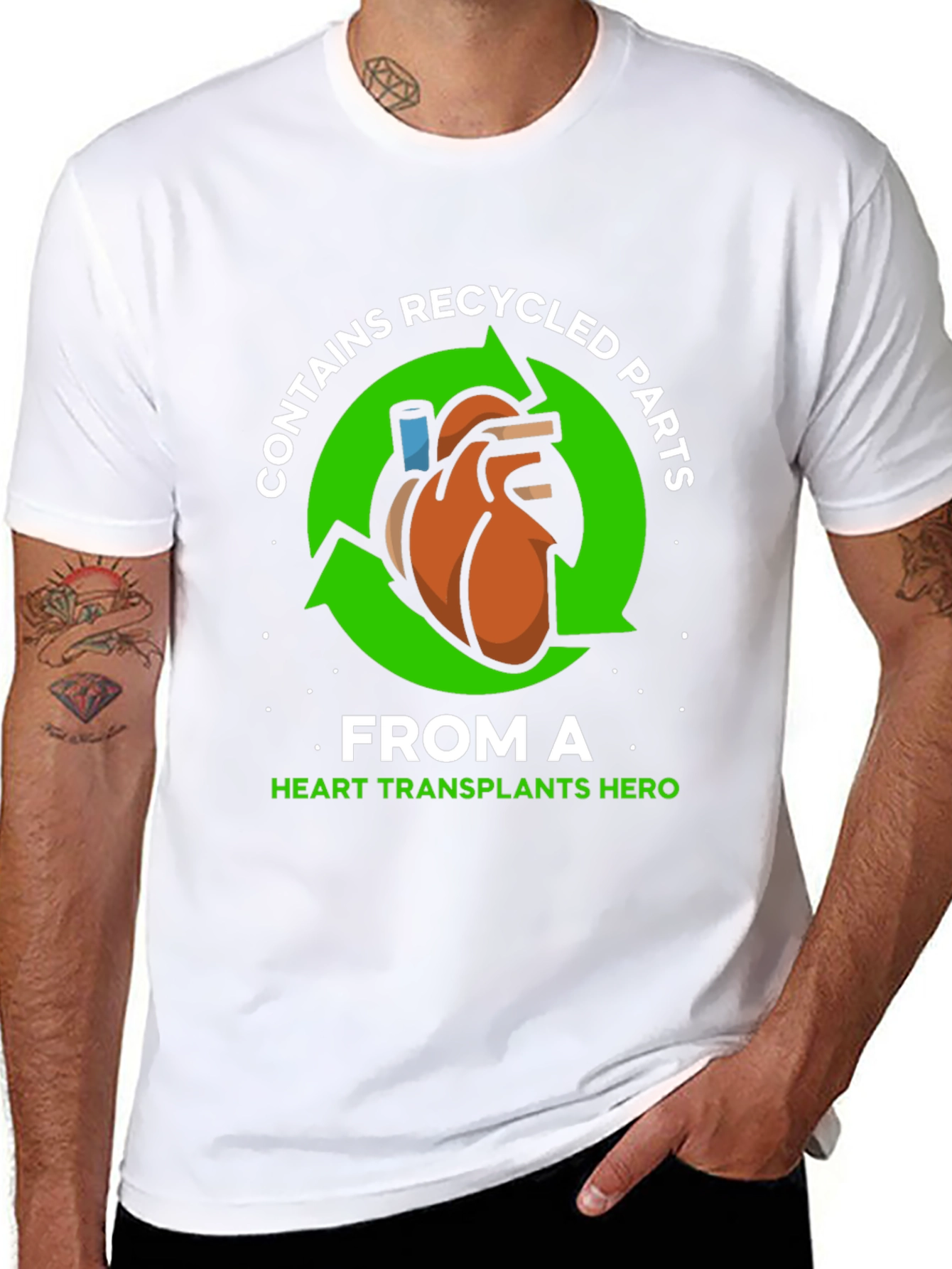 Recycled Heart Parts T-Shirt - Transplant Hero Tee