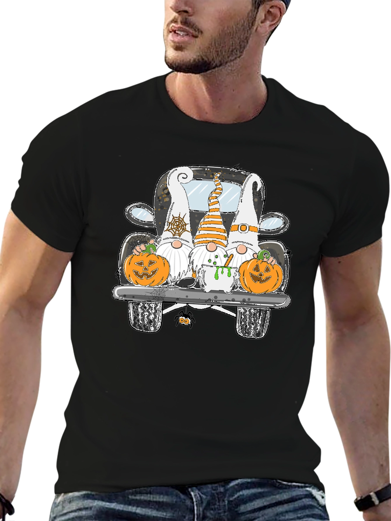 Halloween Gnomes Truck T-Shirt