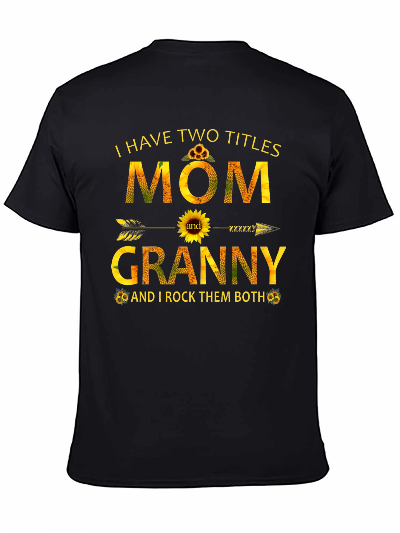 Mom and Granny Sunflower Graphic T-Shirt