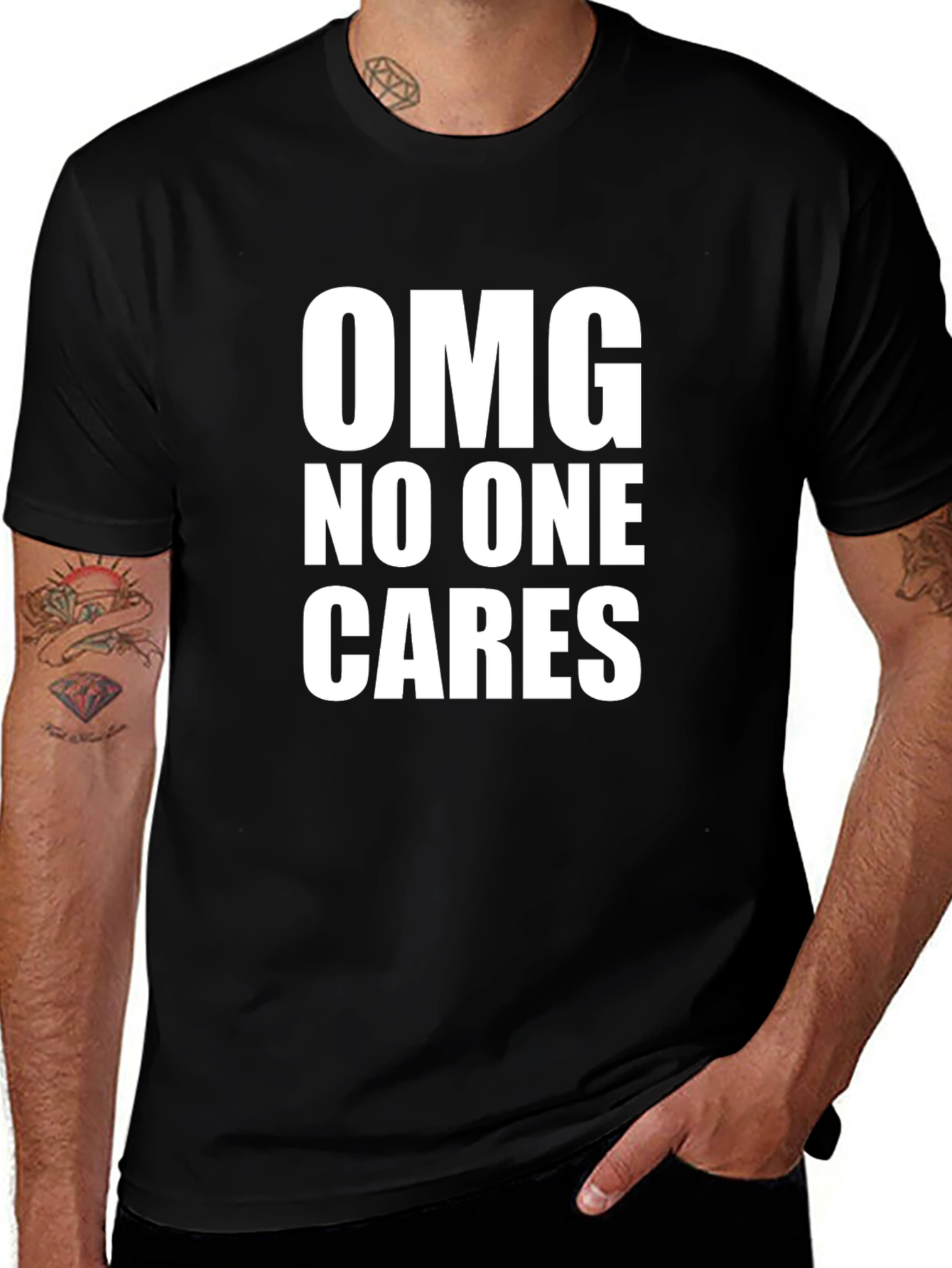 OMG No One Cares Graphic T-Shirt