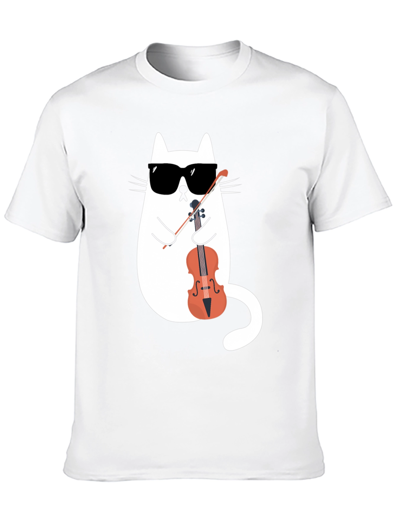 Cool Cat Musician T-Shirt - Novelty Design