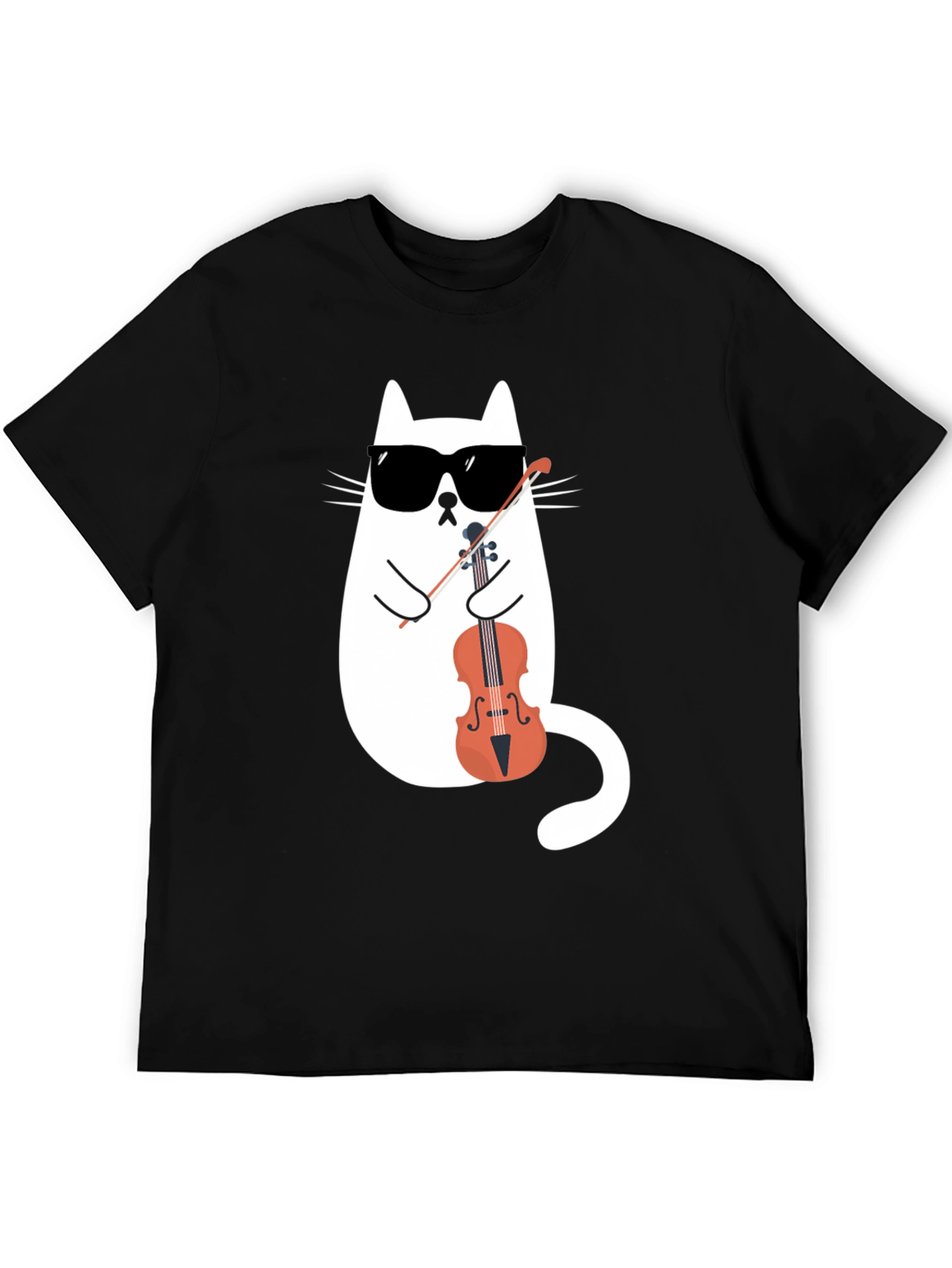 Cool Cat Musician T-Shirt - Novelty Design