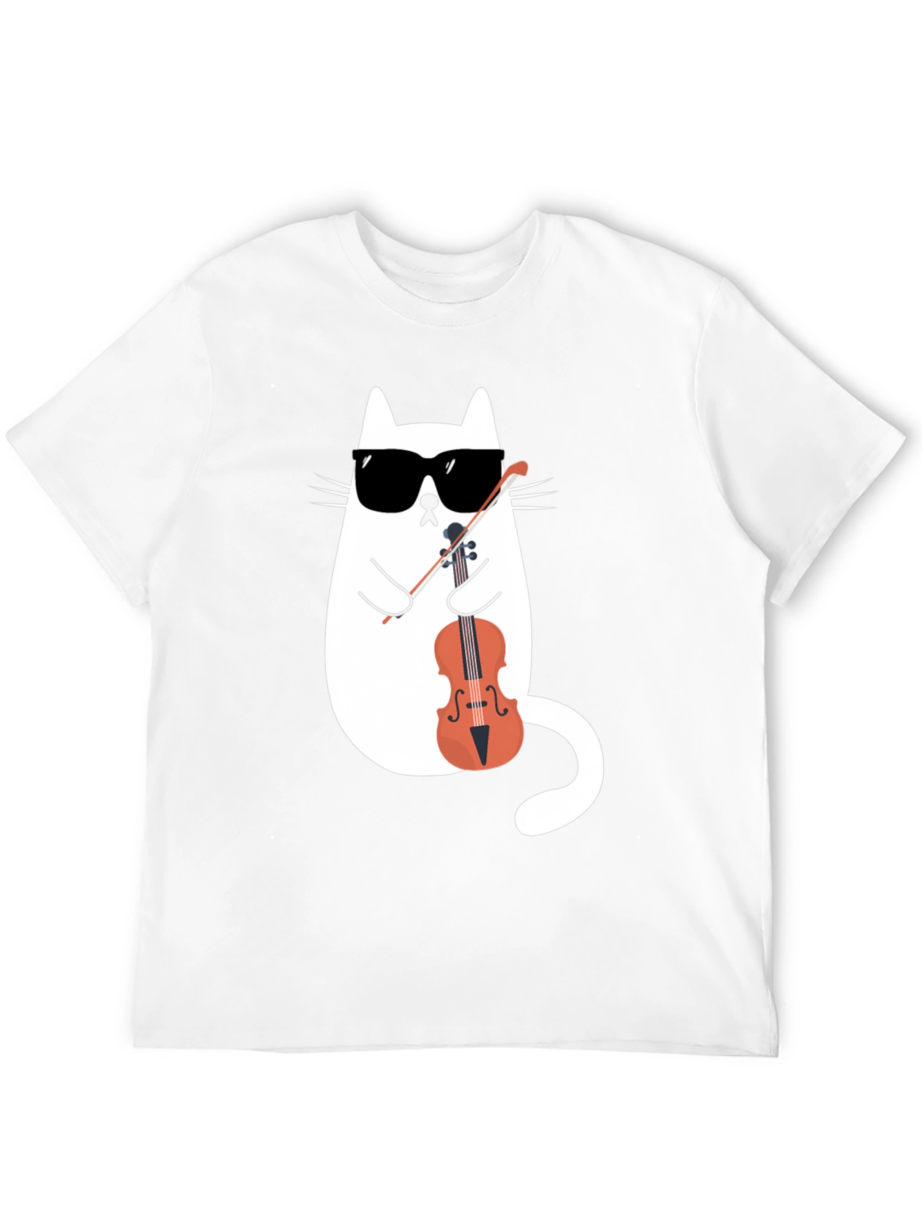 Cool Cat Musician T-Shirt - Novelty Design