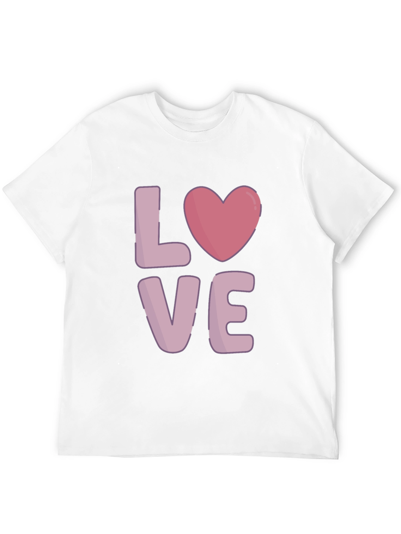 Love Heart Graphic Black T-Shirt