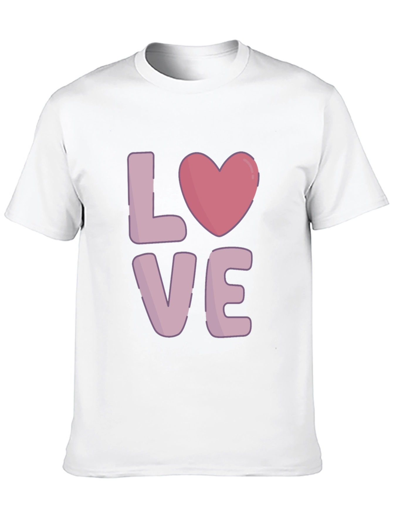 Love Heart Graphic Black T-Shirt