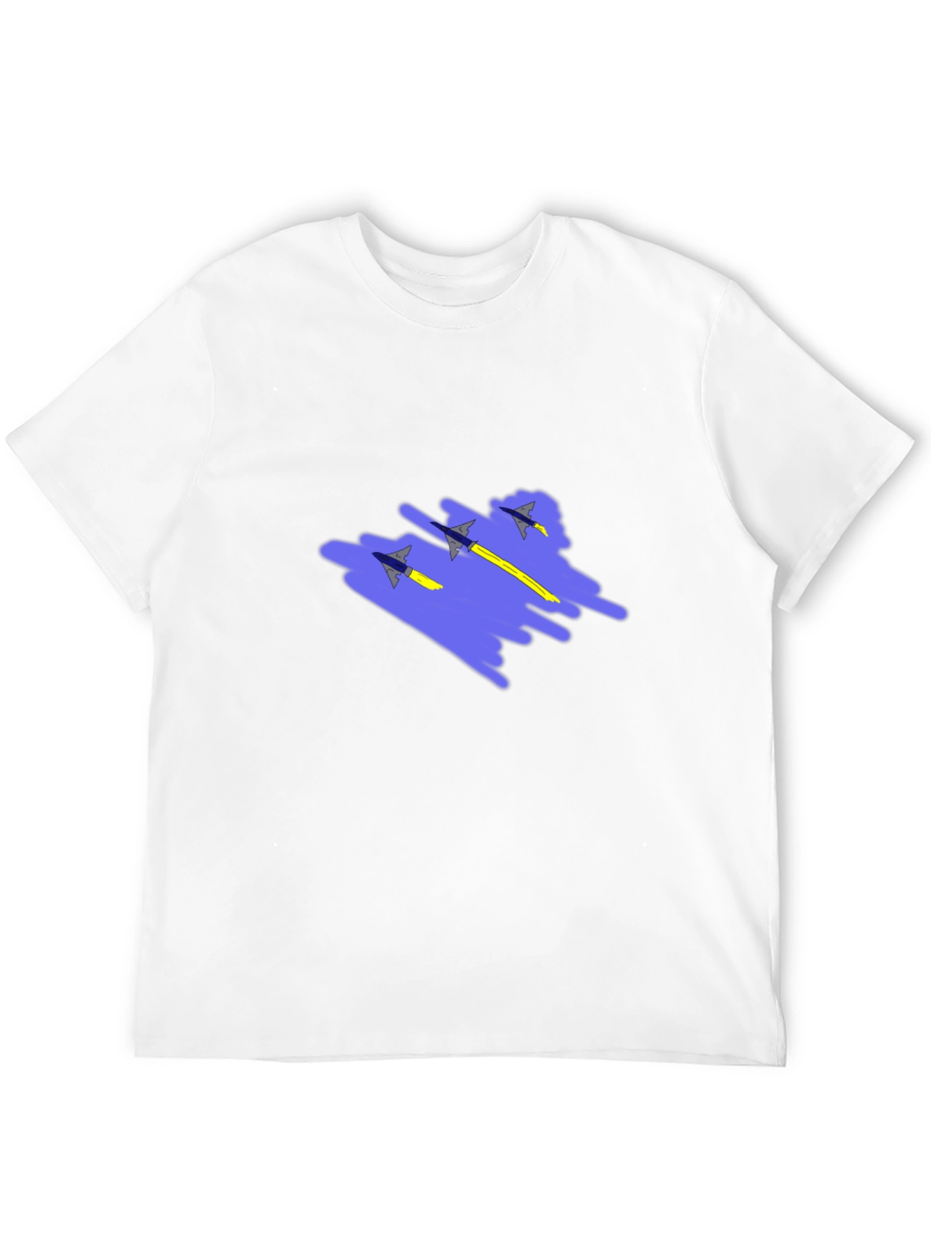 Jet Squadron Graphic Print Black T-Shirt