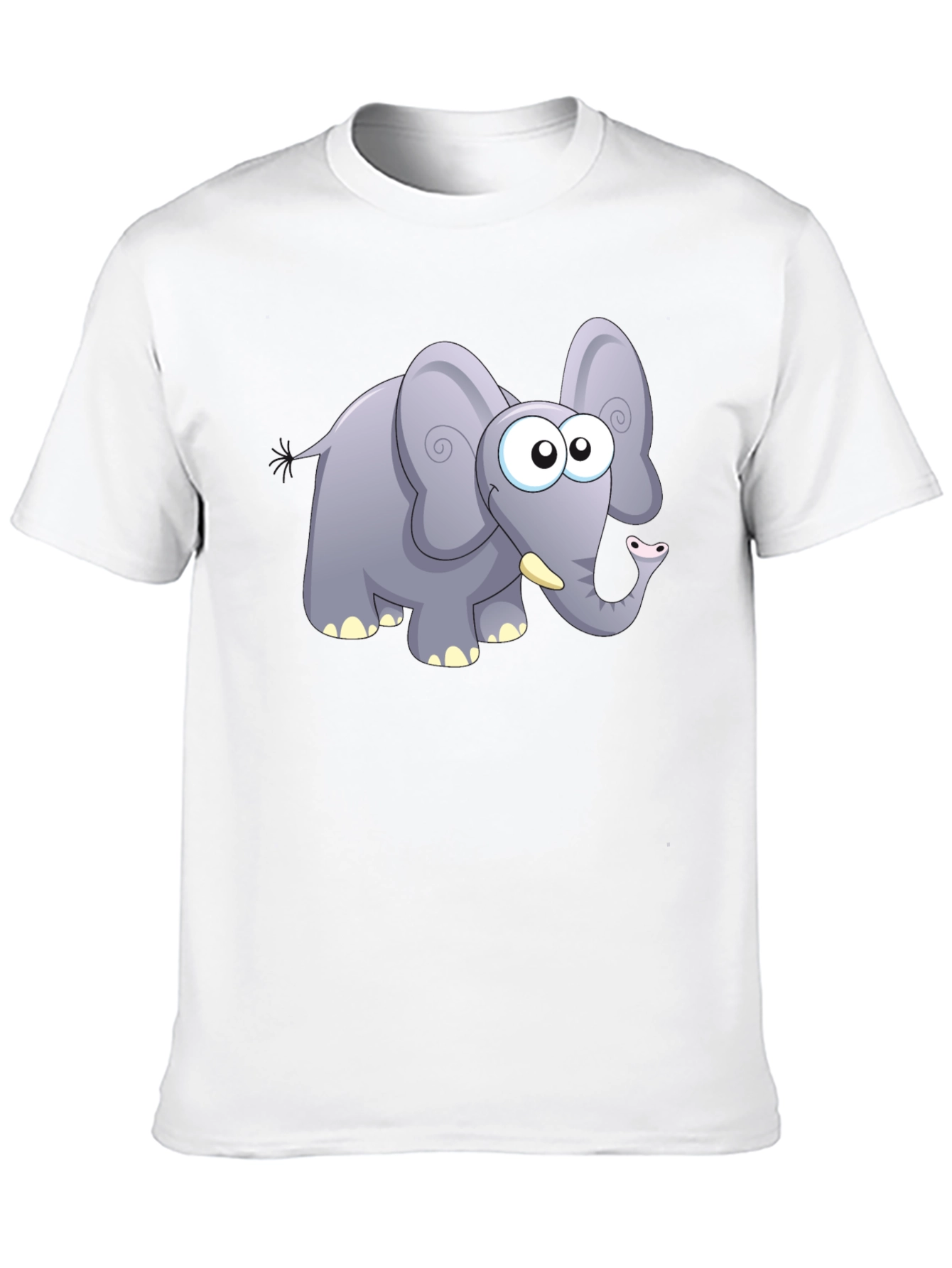 Cartoon Elephant Graphic T-Shirt