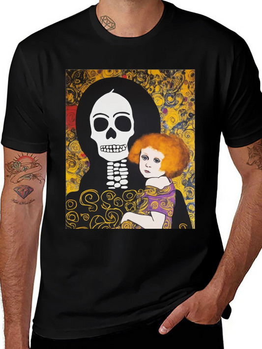 Klimt Death & Life Graphic Tee - Dark Humor Art