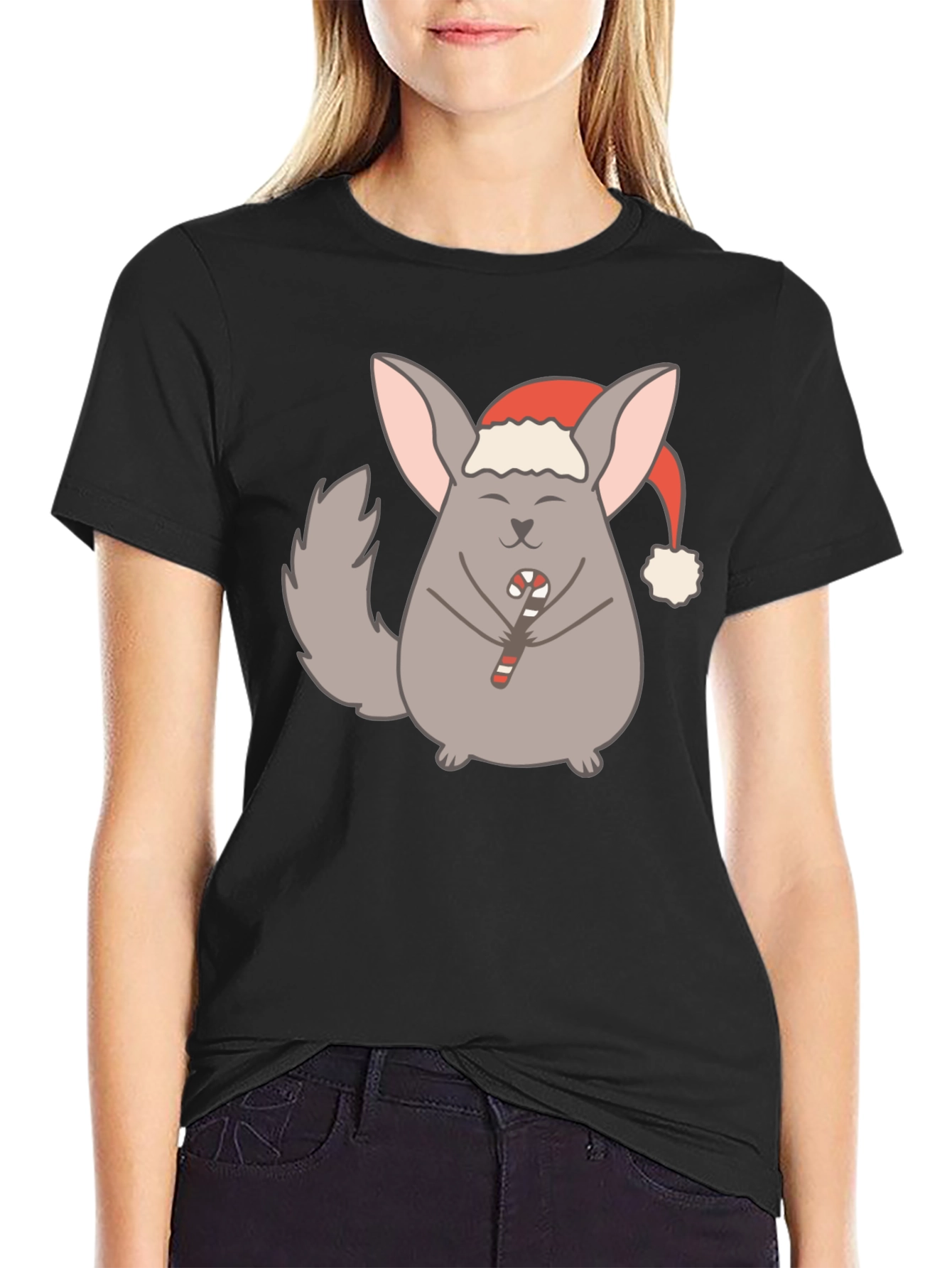 Festive Chinchilla Graphic Tee - Holiday Edition