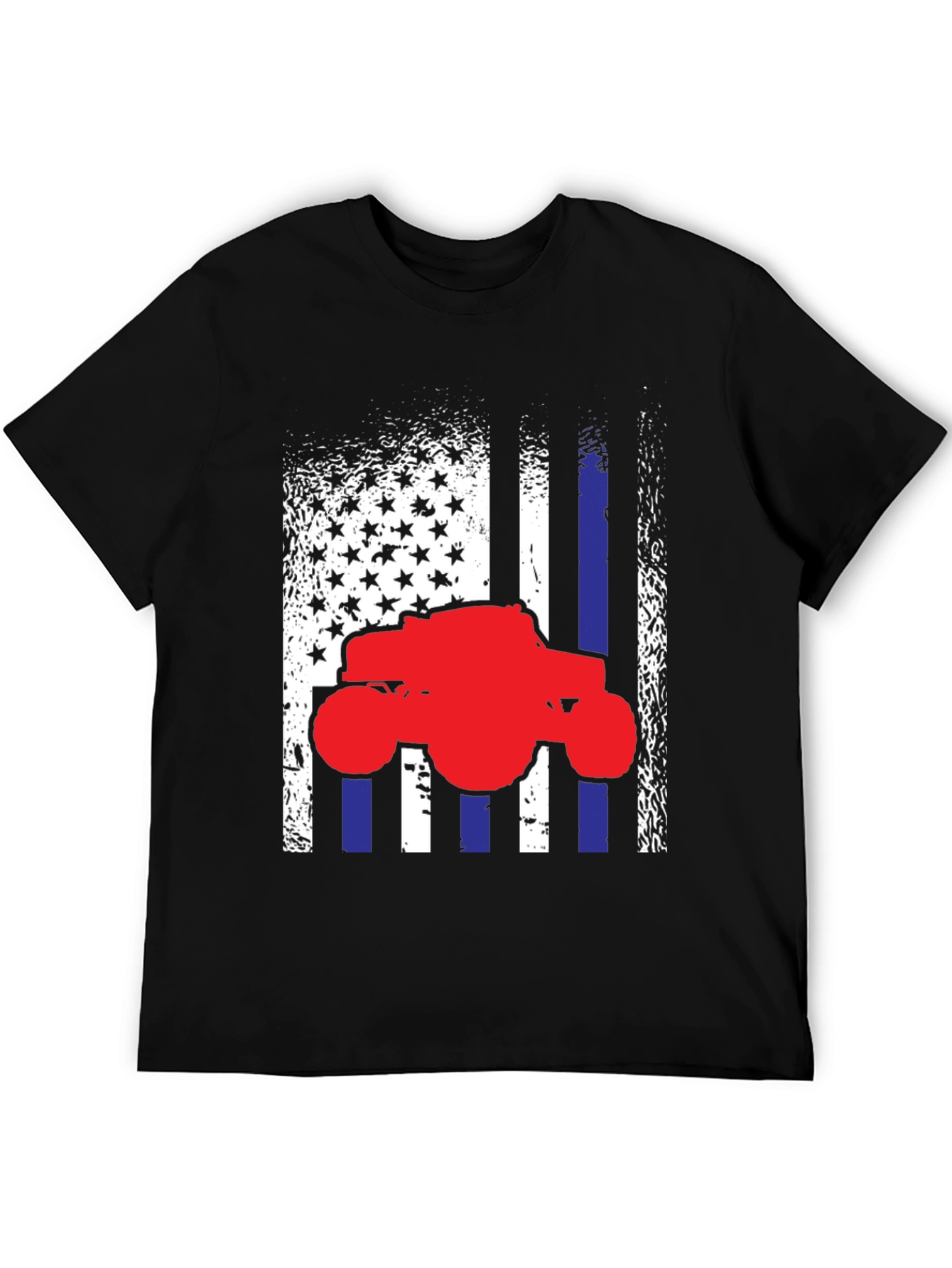 Monster Truck American Flag Graphic Tee