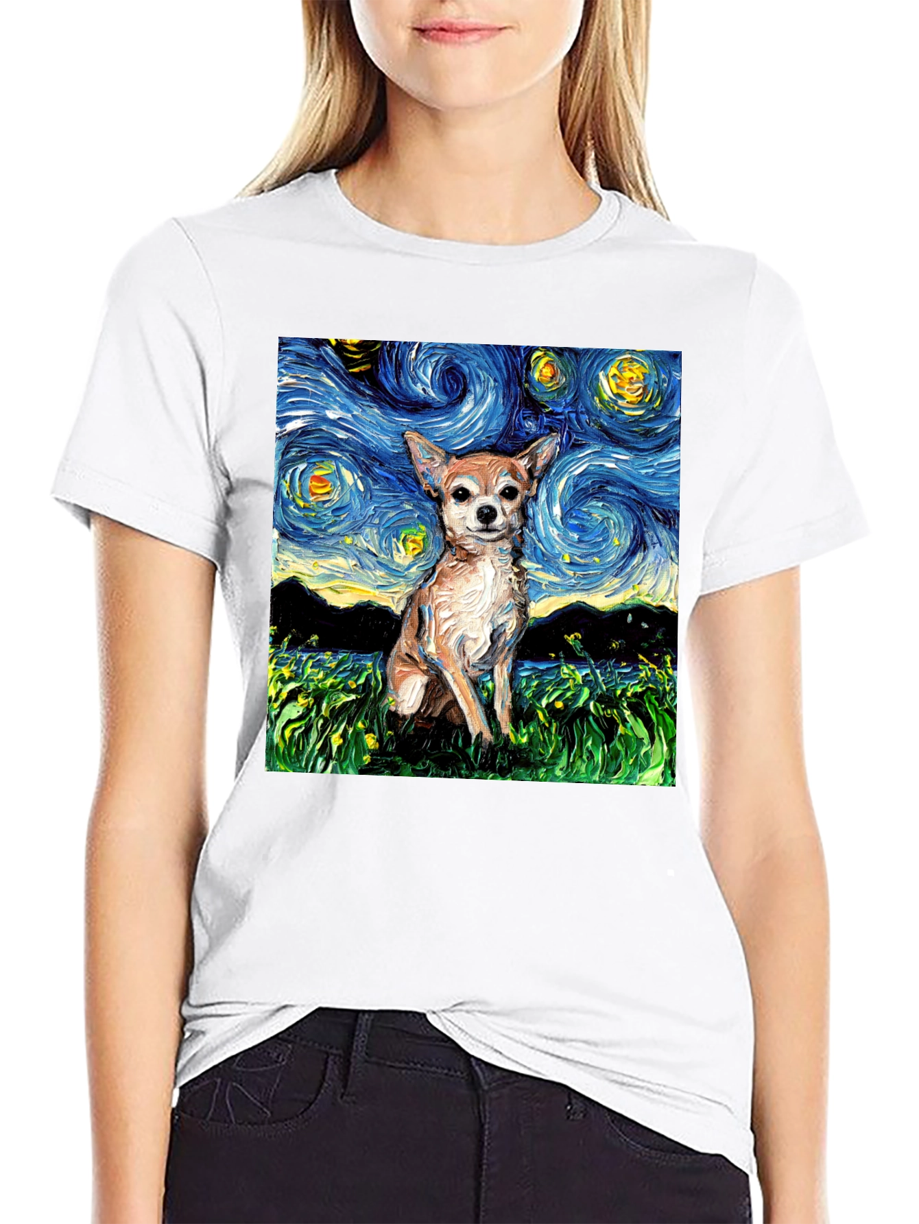 Starry Chihuahua T-Shirt - Artistic Dog Tee