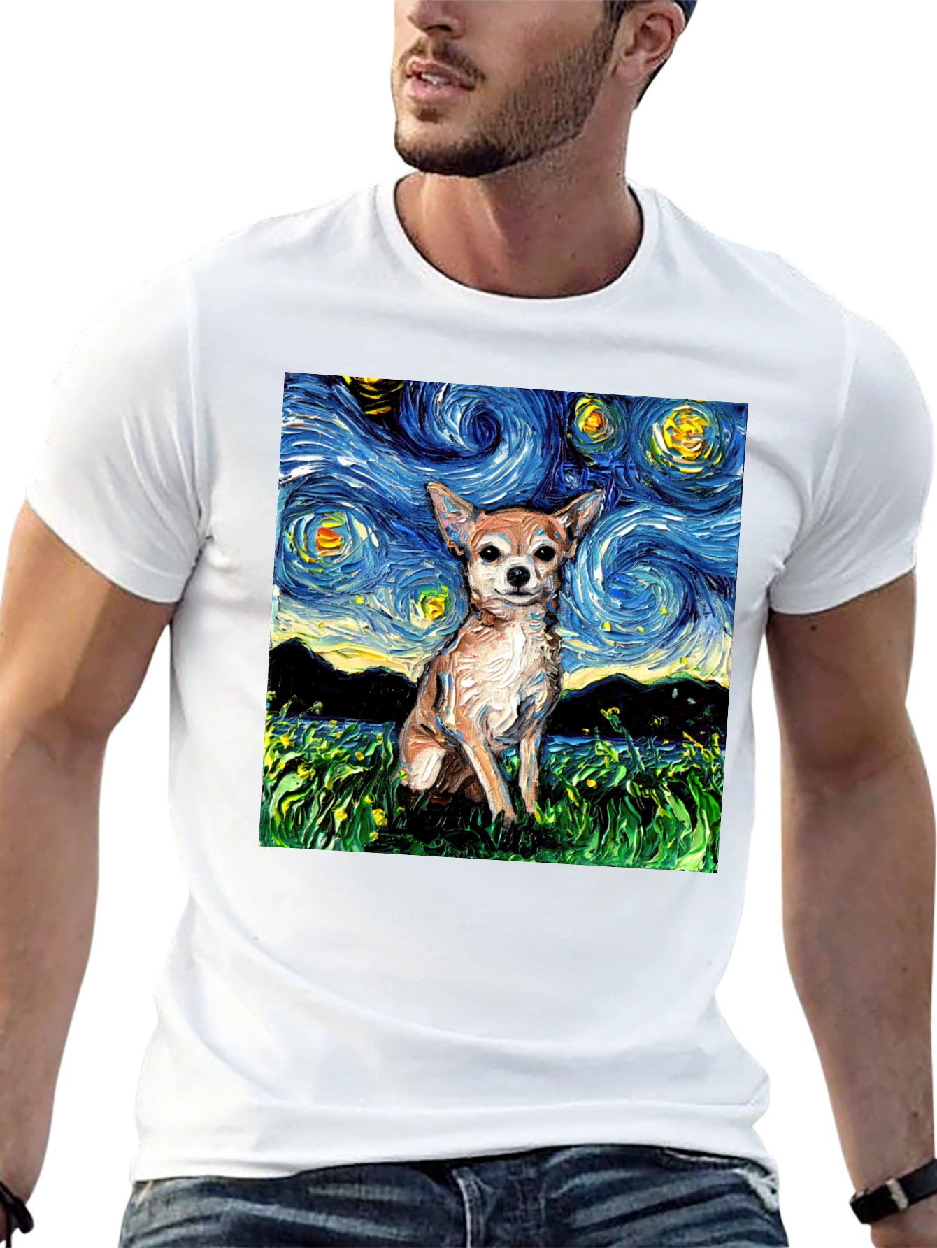 Starry Chihuahua T-Shirt - Artistic Dog Tee