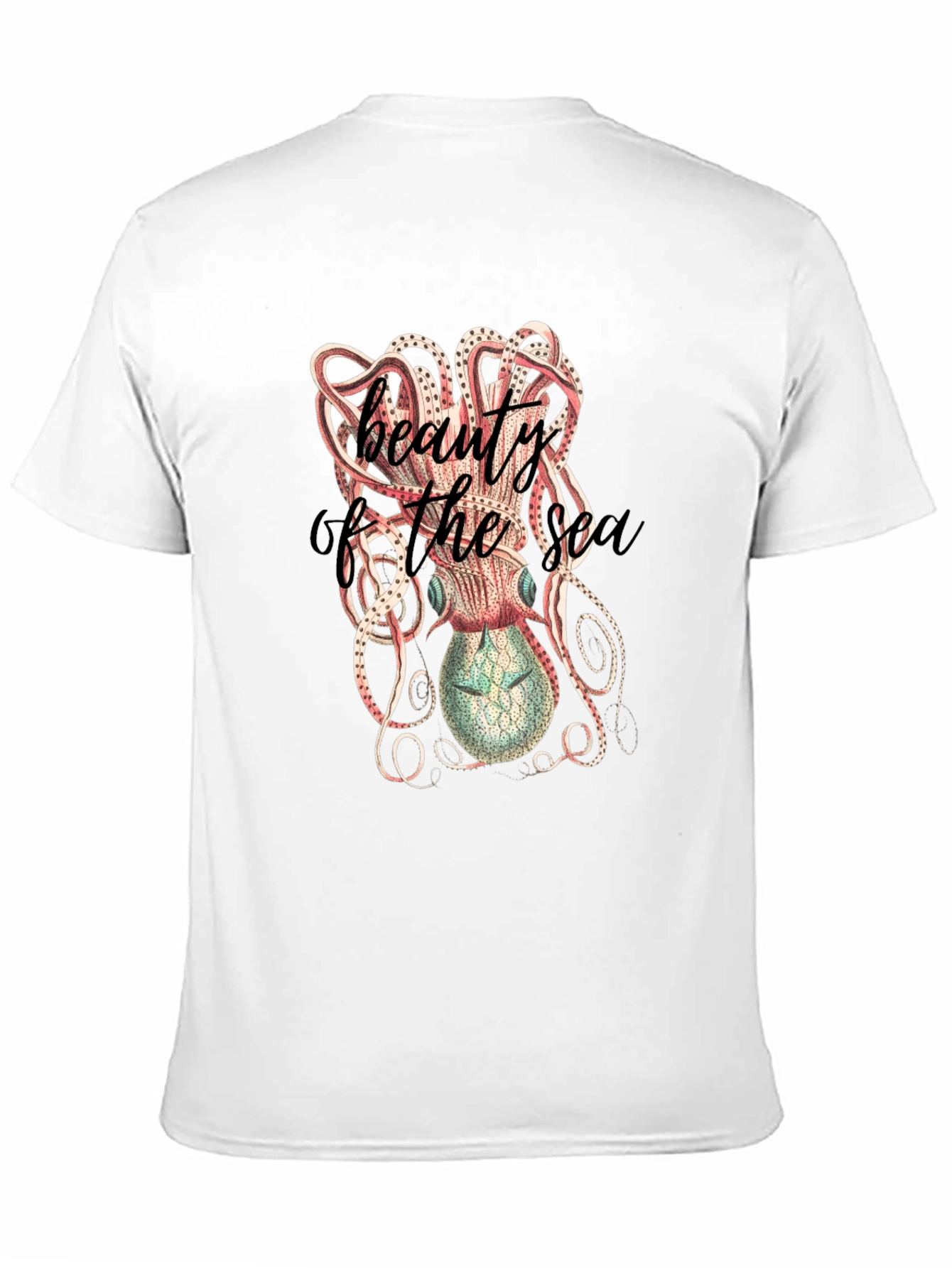 Beauty of the Sea Octopus Graphic Tee - Black
