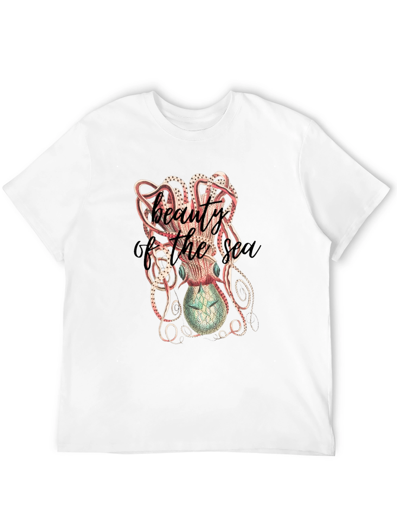 Beauty of the Sea Octopus Graphic Tee - Black