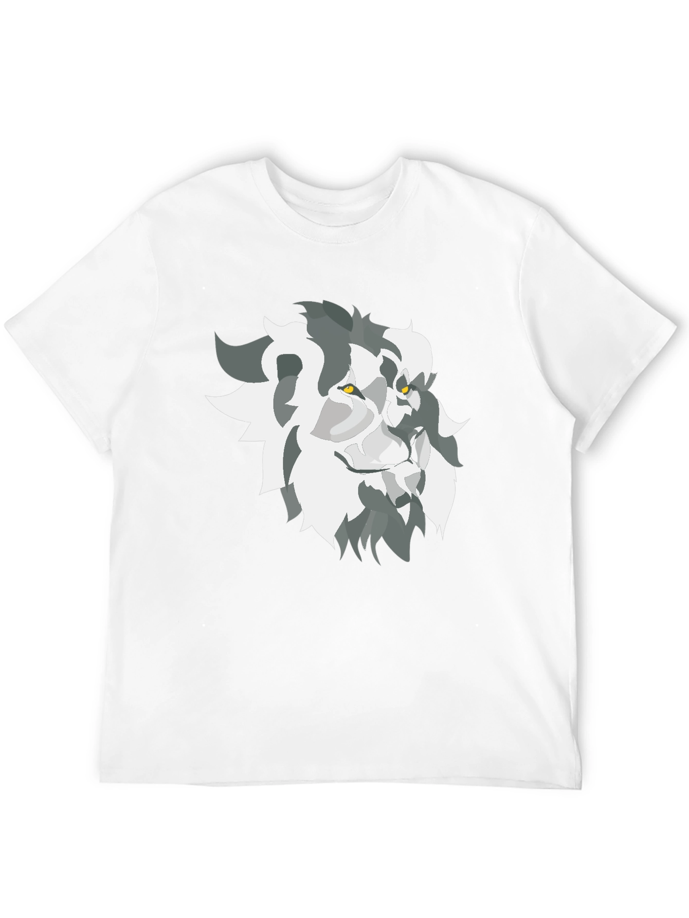 Lion Graphic Black Tee - Bold Artistic Style