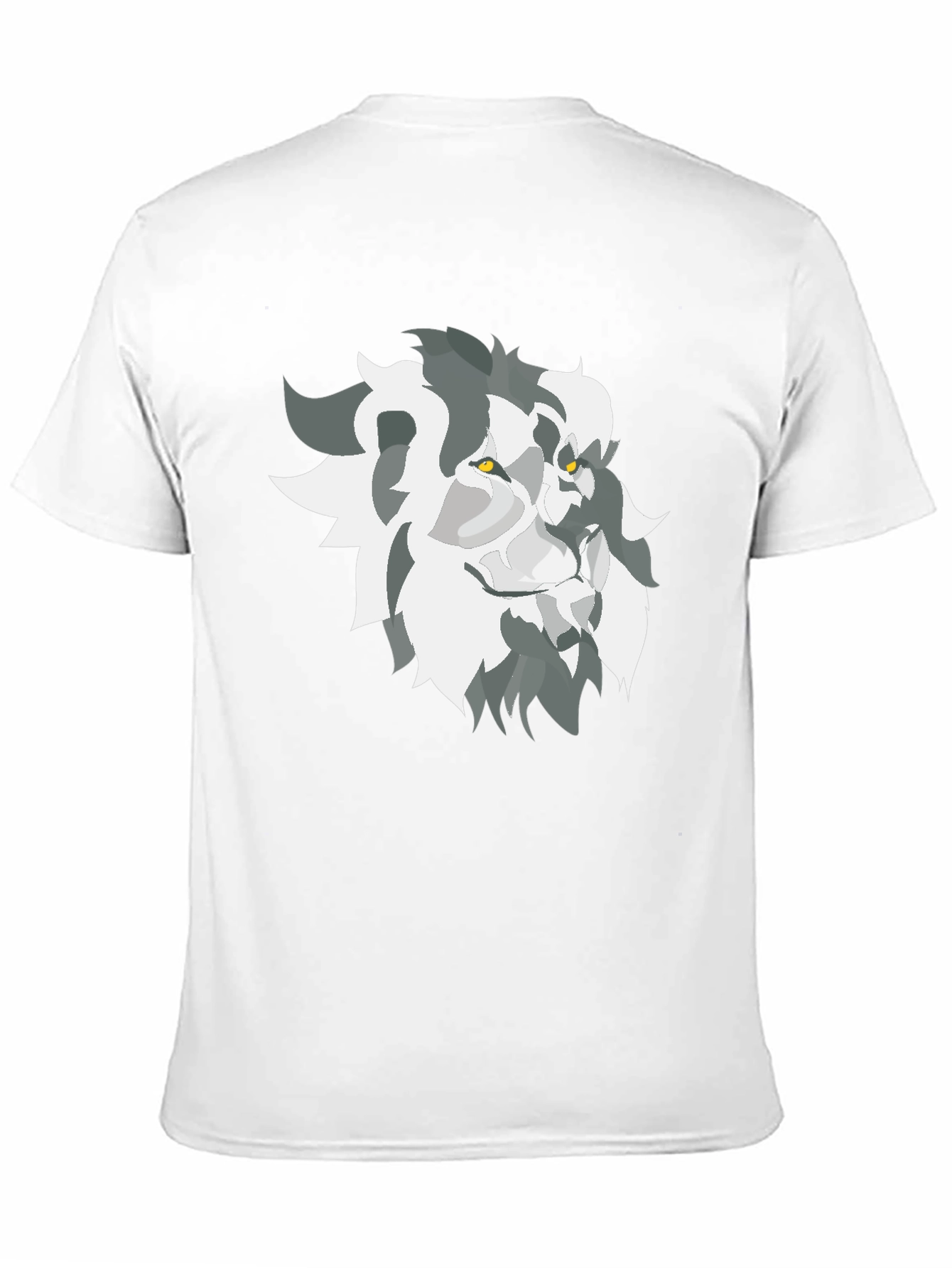 Lion Graphic Black Tee - Bold Artistic Style