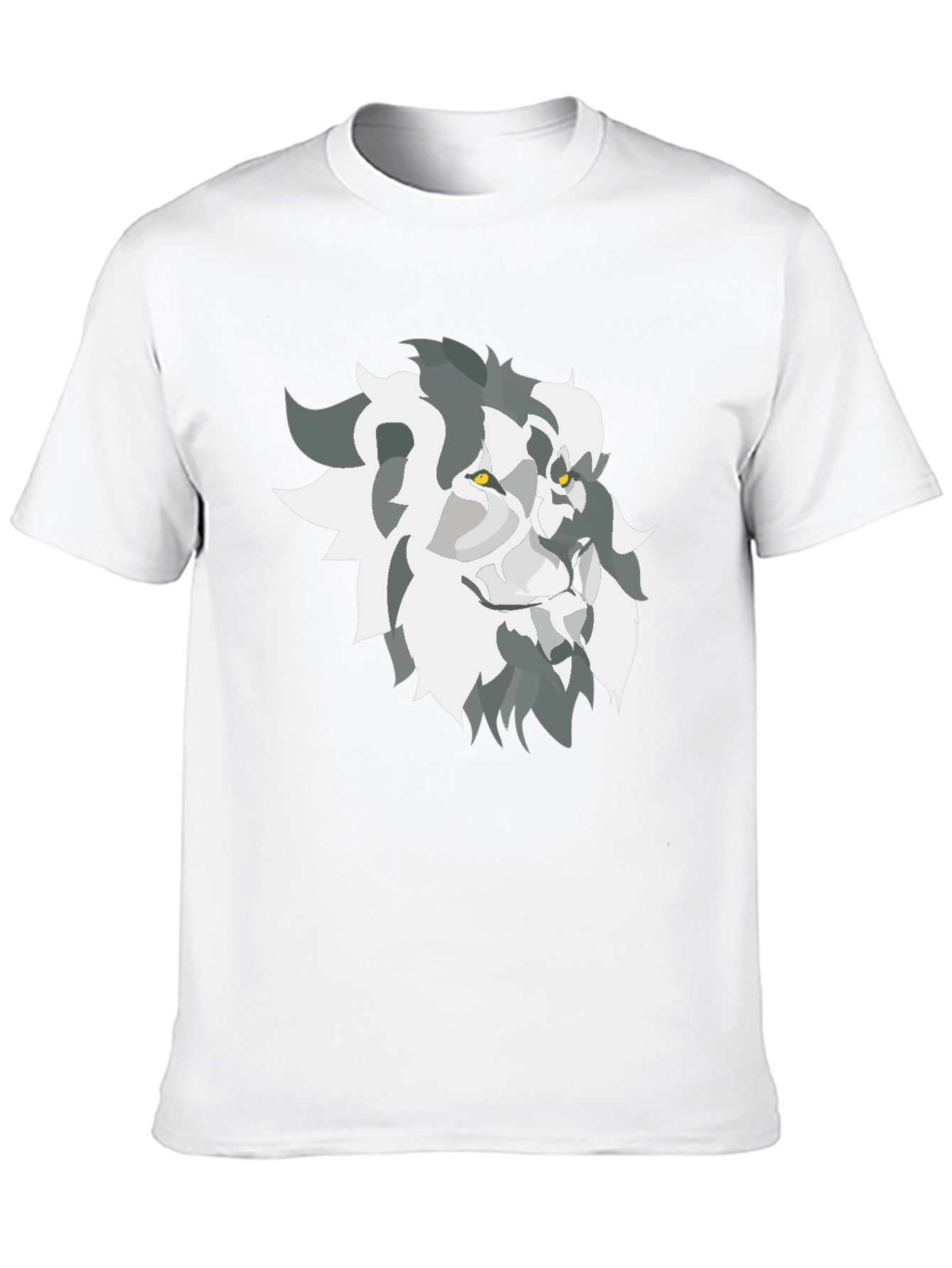 Lion Graphic Black Tee - Bold Artistic Style